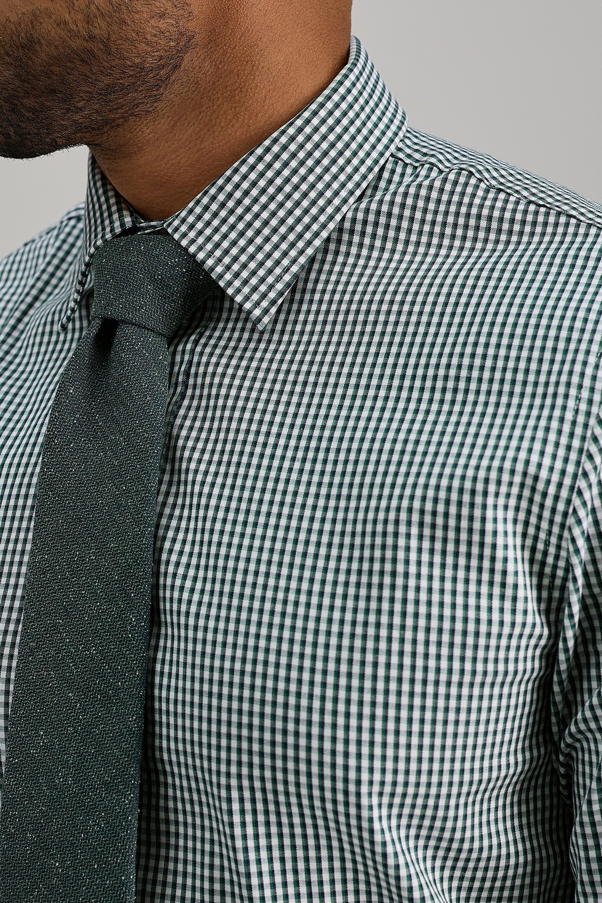 Premium Comfort Dress Shirt - Dark Green Plaid - Haggar.com#color_dark green