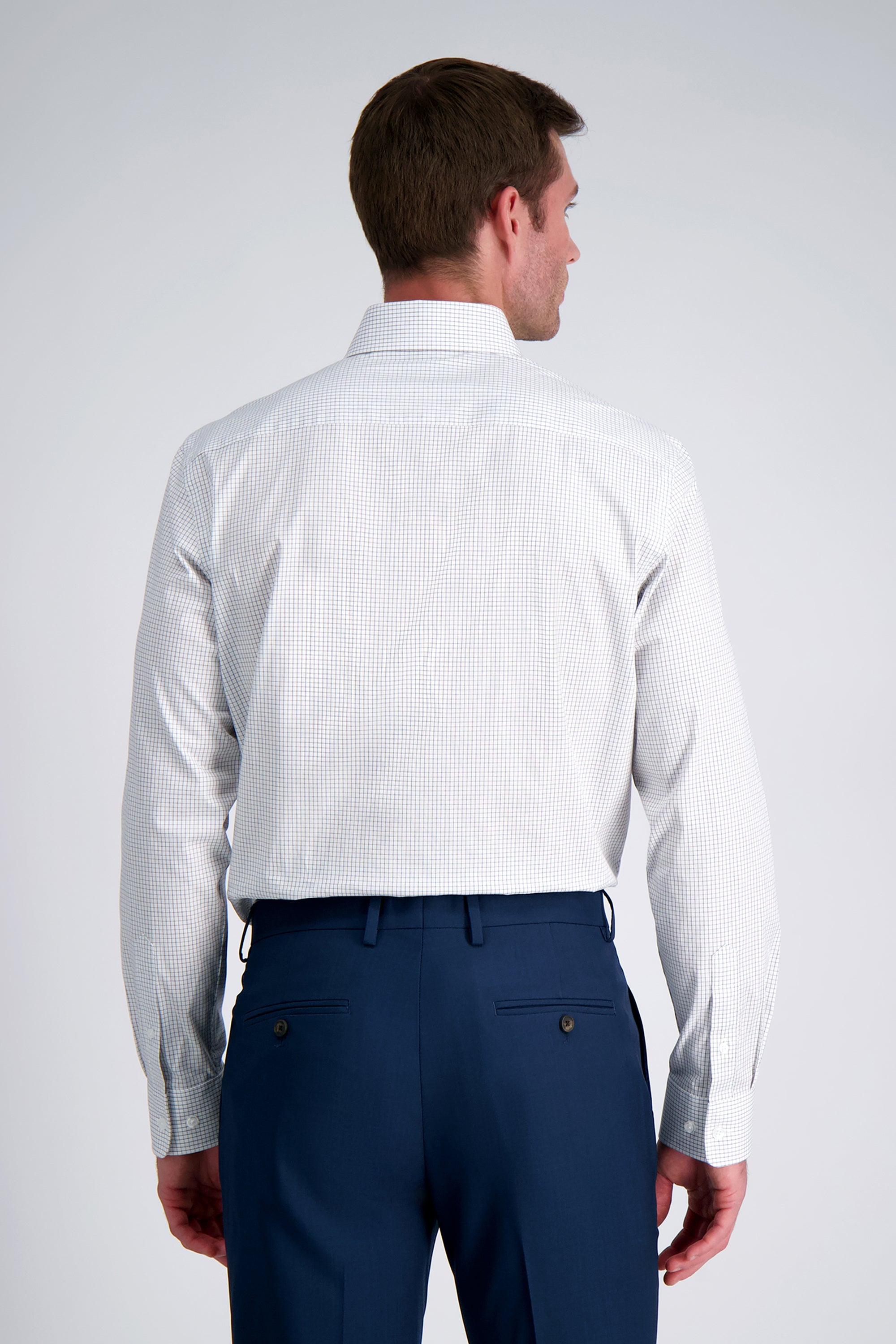 Premium Comfort Dress Shirt - White Check #color_white