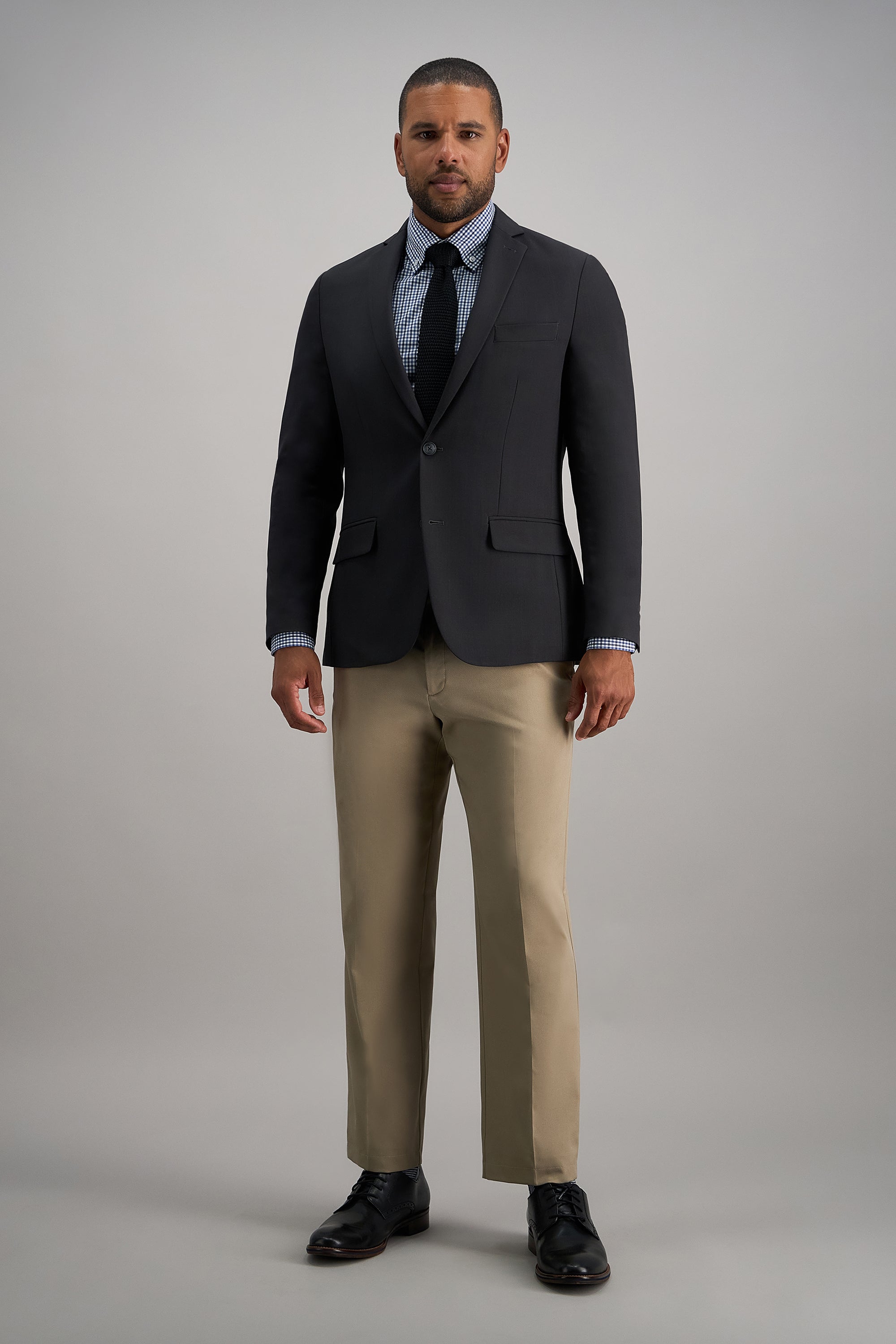 Premium Comfort Dress Shirt - Blue Plaid - Haggar.com