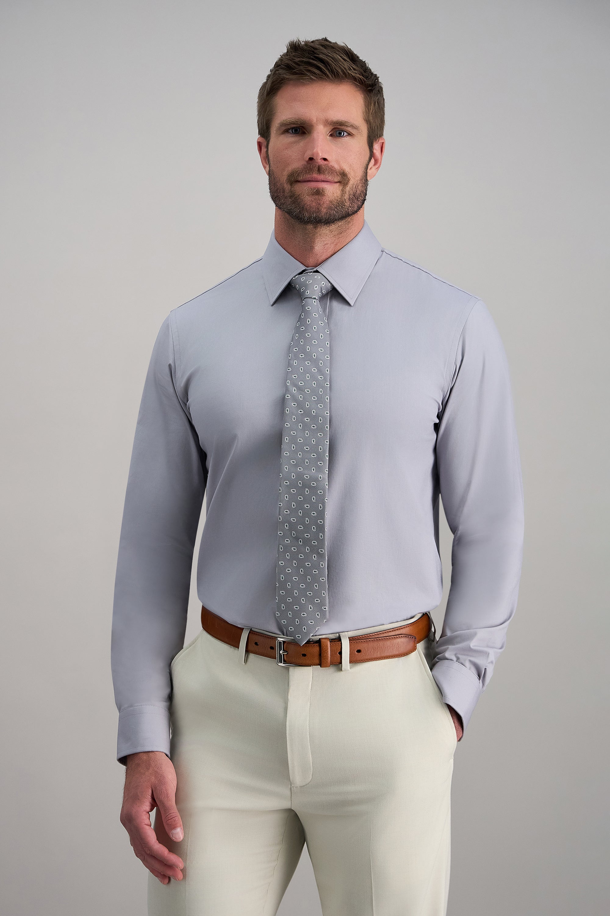 Premium Comfort Dress Shirt - Light Grey