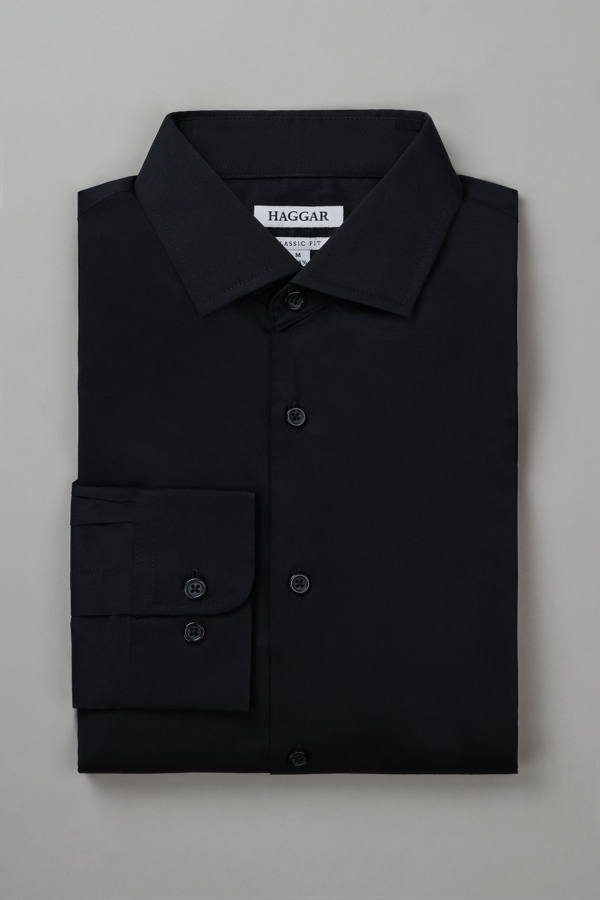 Wrinkle Free Classic Fit Dress Shirt - Haggar.com#color_black
