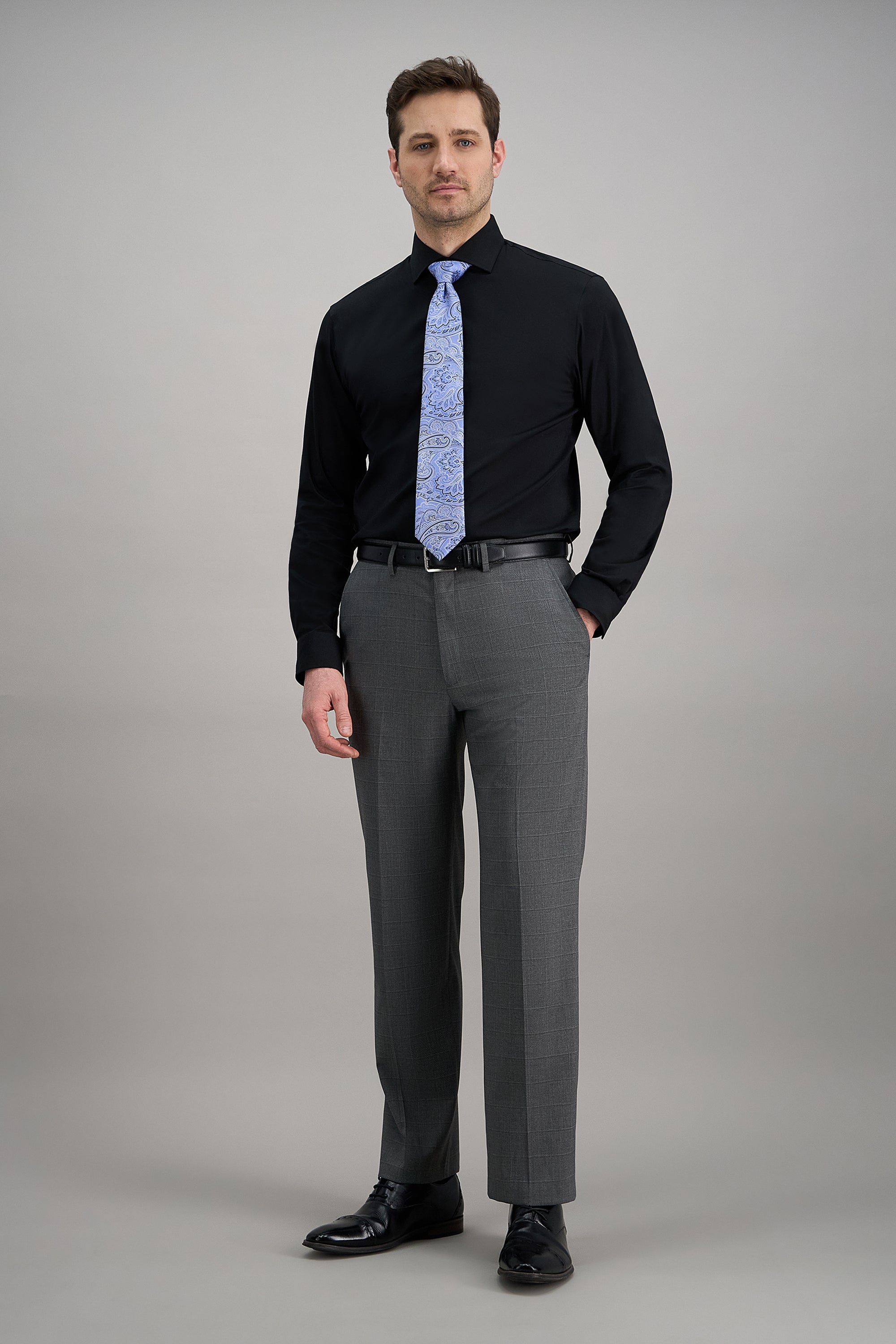 Wrinkle Free Classic Fit Dress Shirt - Haggar.com#color_black