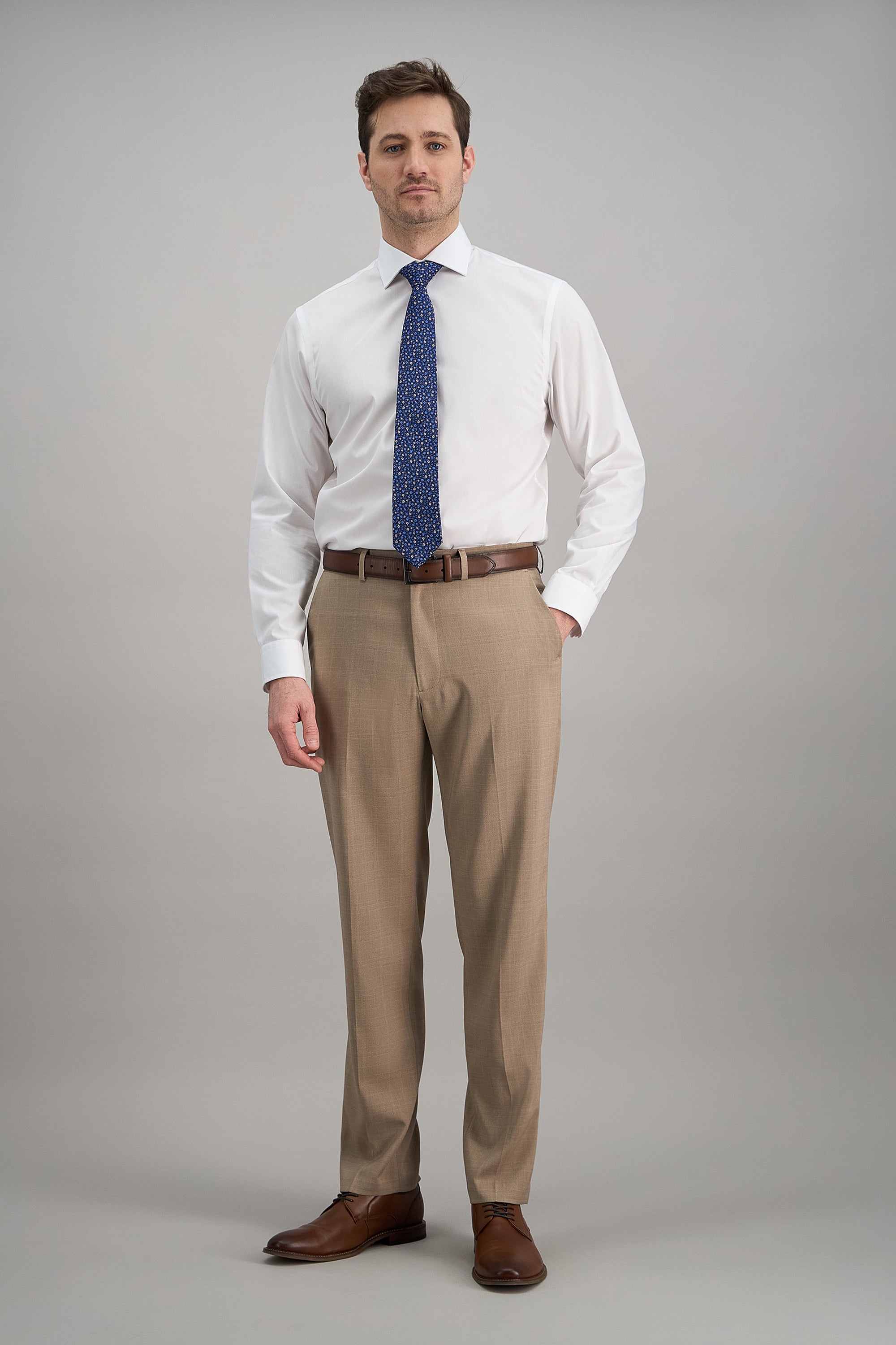 Wrinkle Free Classic Fit Dress Shirt - Haggar.com#color_white