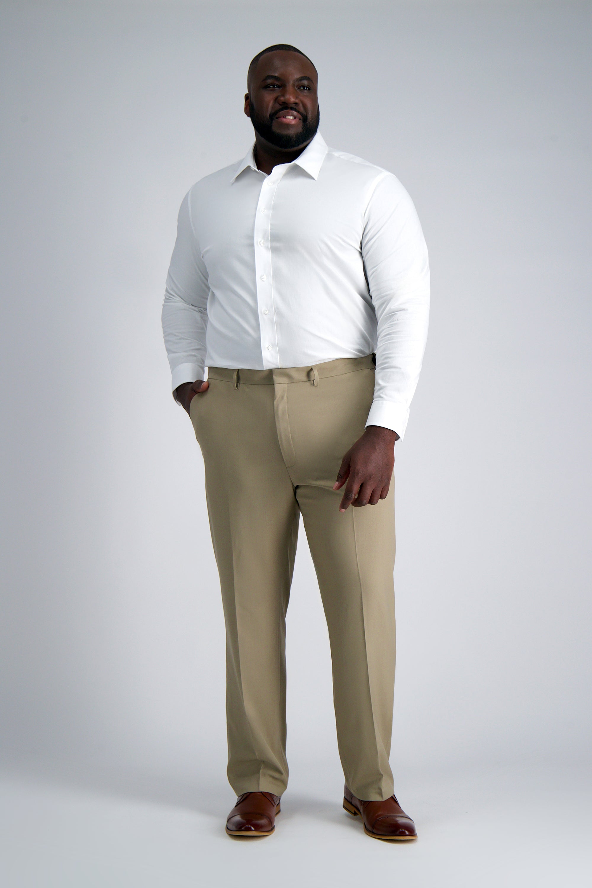 Smart Wash® Tall Dress Shirt - White , , hi-res