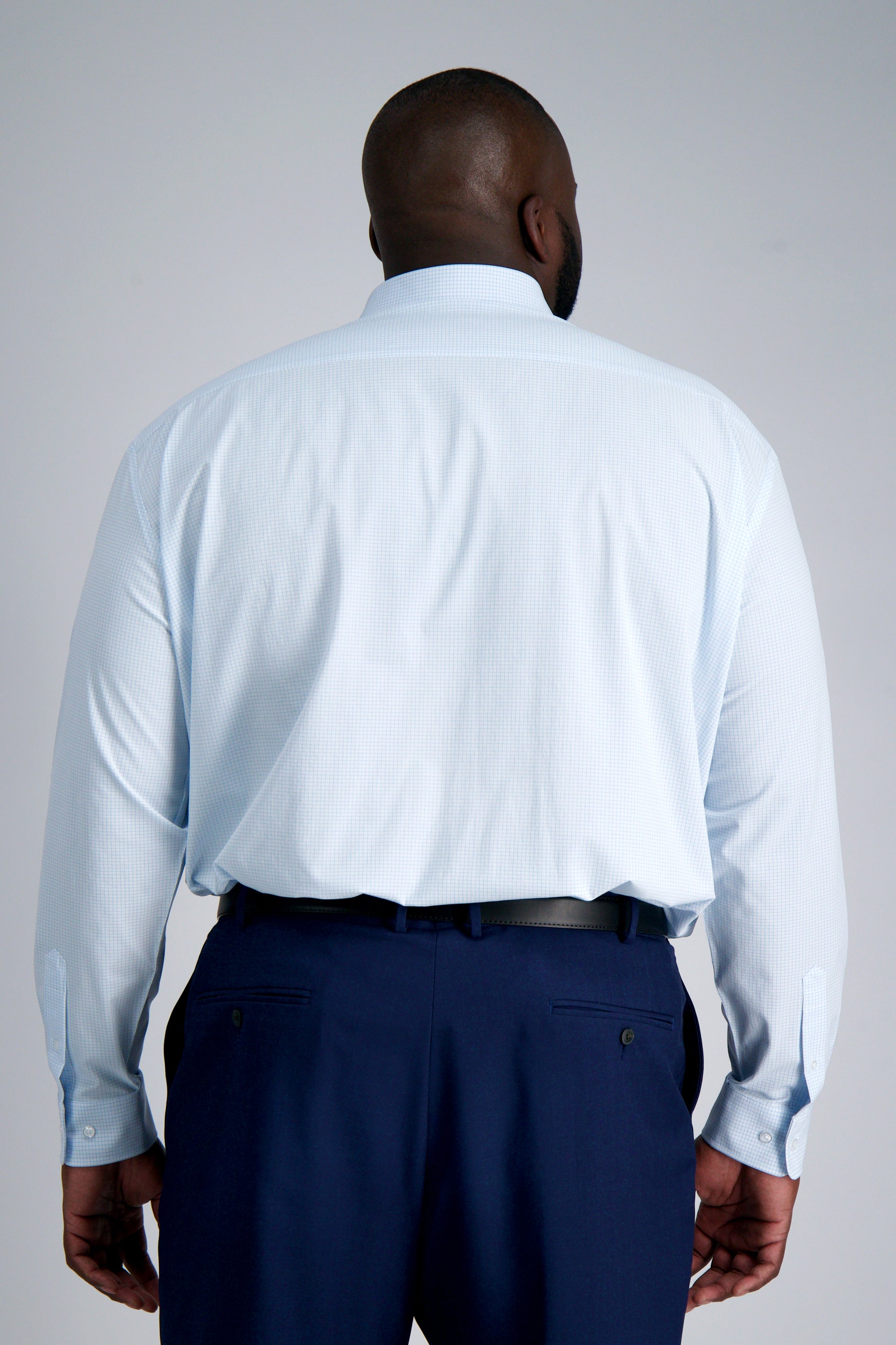 Smart Wash® Tall Dress Shirt - Sky Check