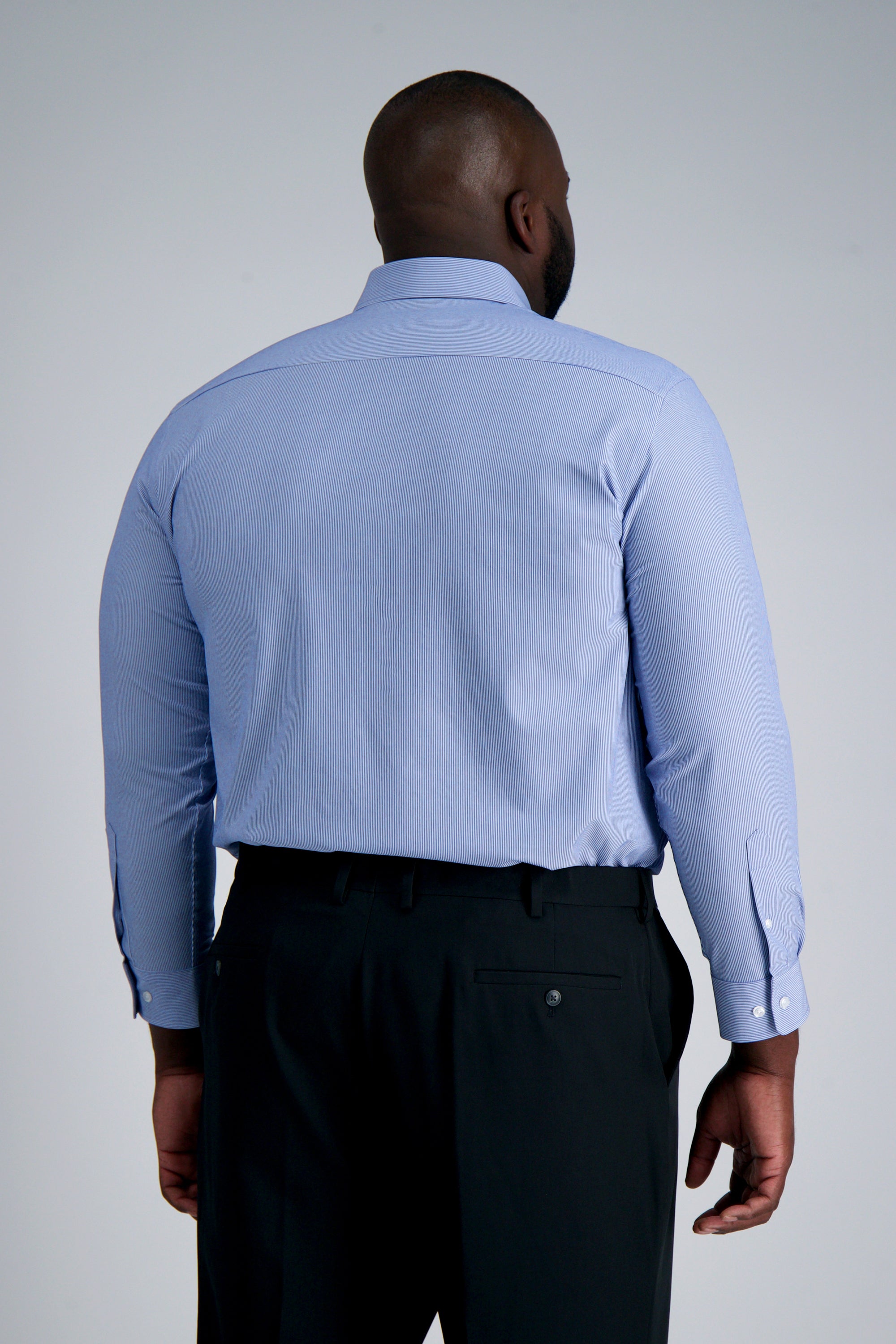 Smart Wash® Tall Dress Shirt - Indigo Stripe