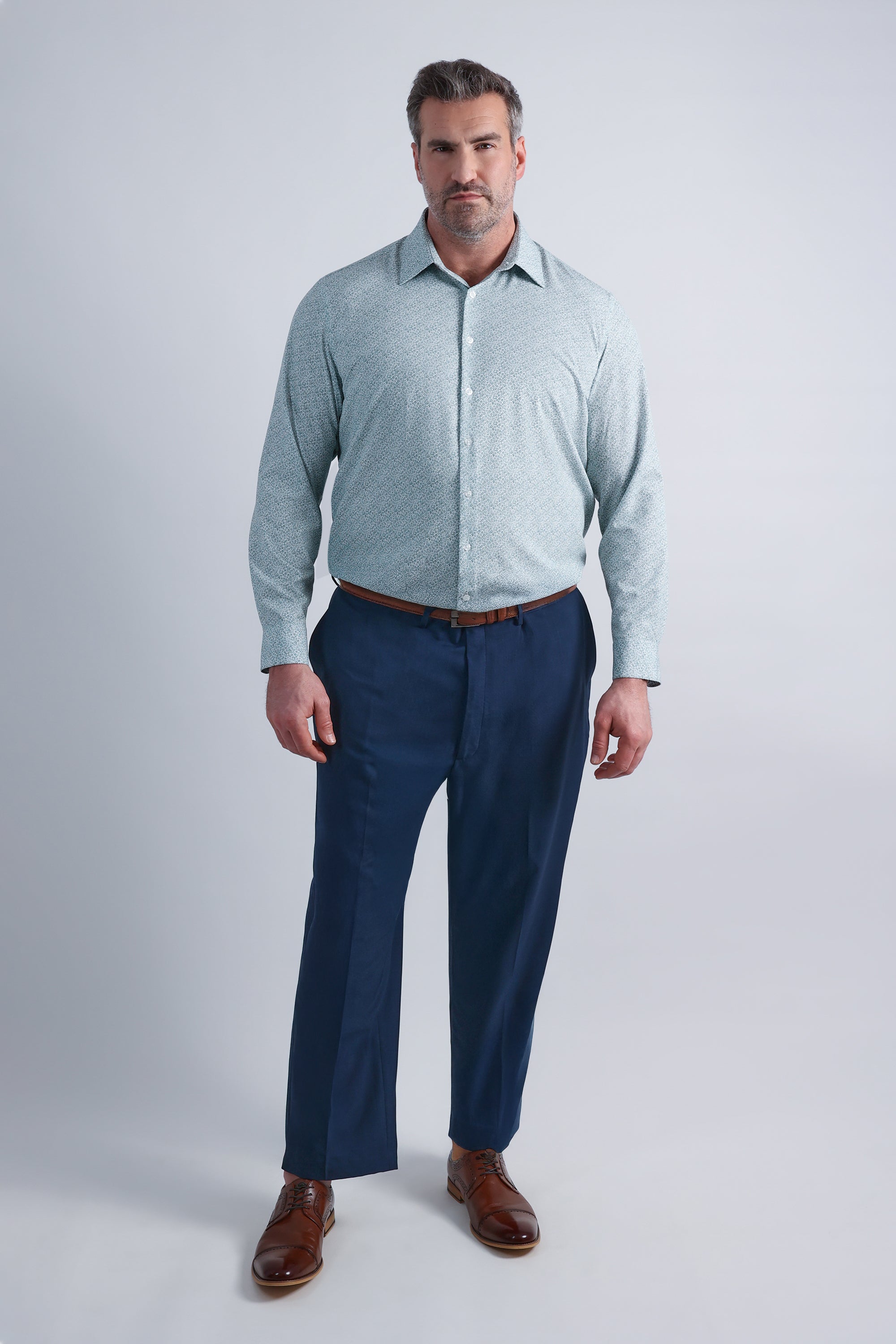 Tall Smart Wash® Dress Shirt - Forest Floral Print, , hi-res