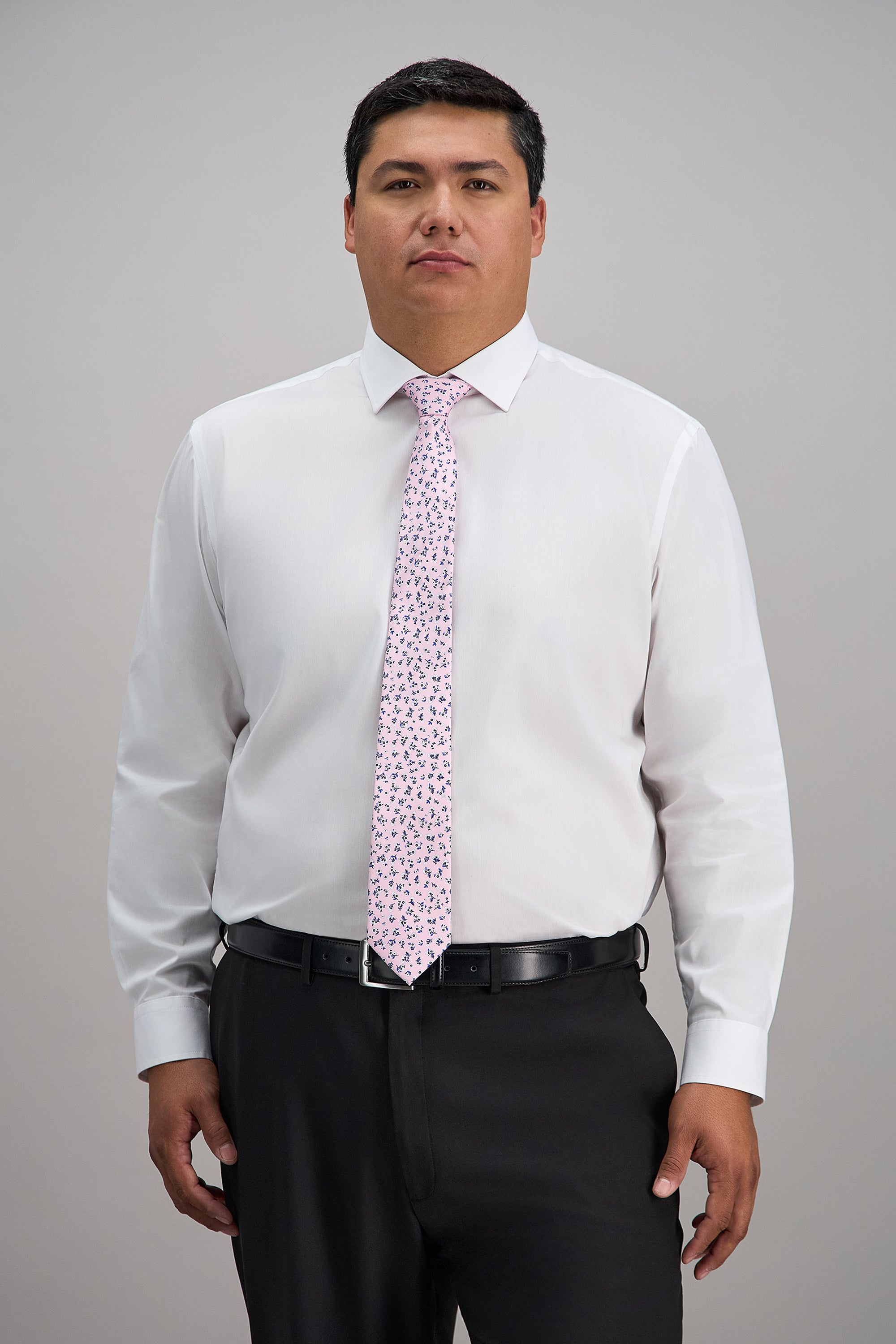 Big & Tall Wrinkle Free Classic Fit Dress Shirt - color_white#color_white