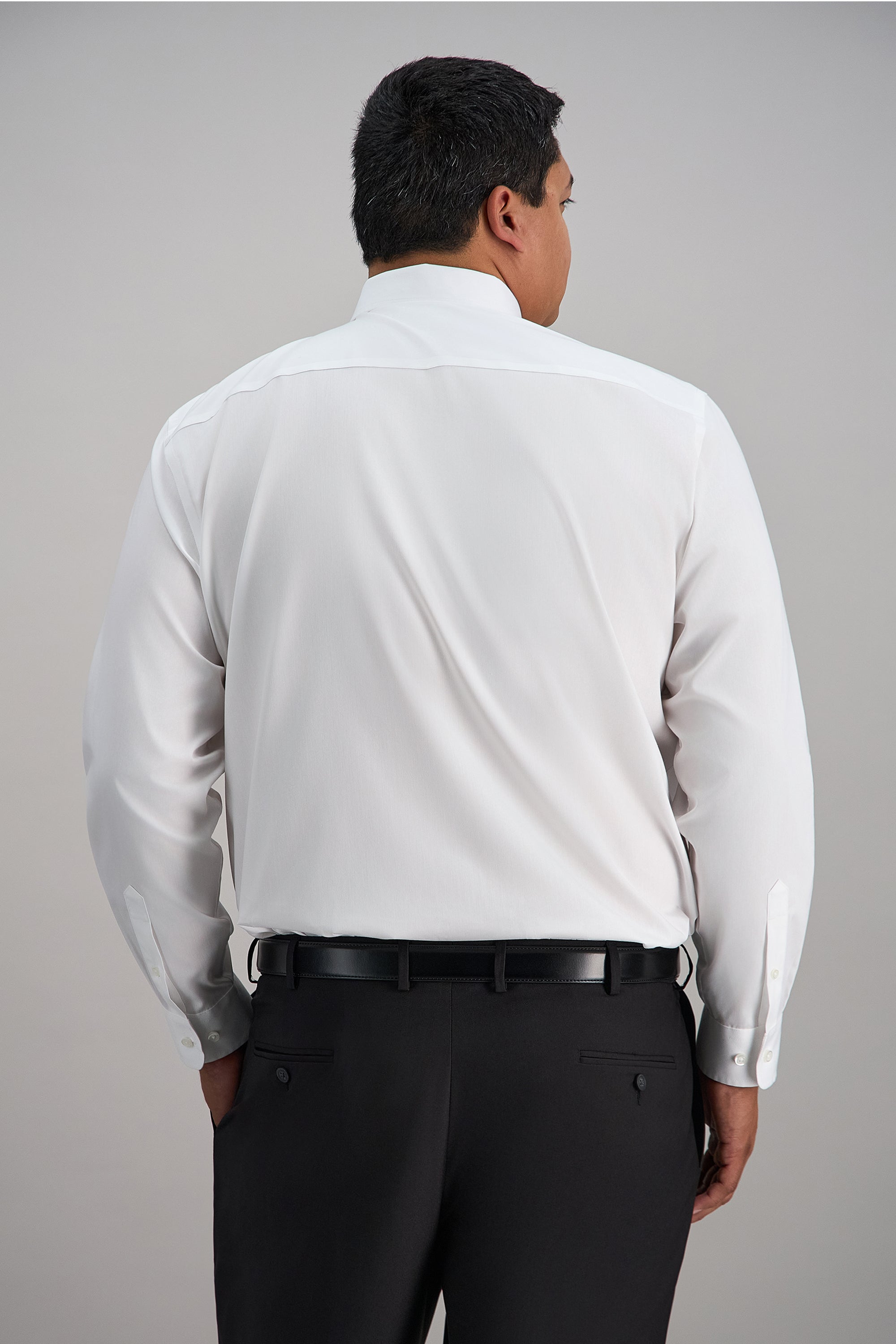 Big & Tall Wrinkle Free Classic Fit Dress Shirt - color_white#color_white