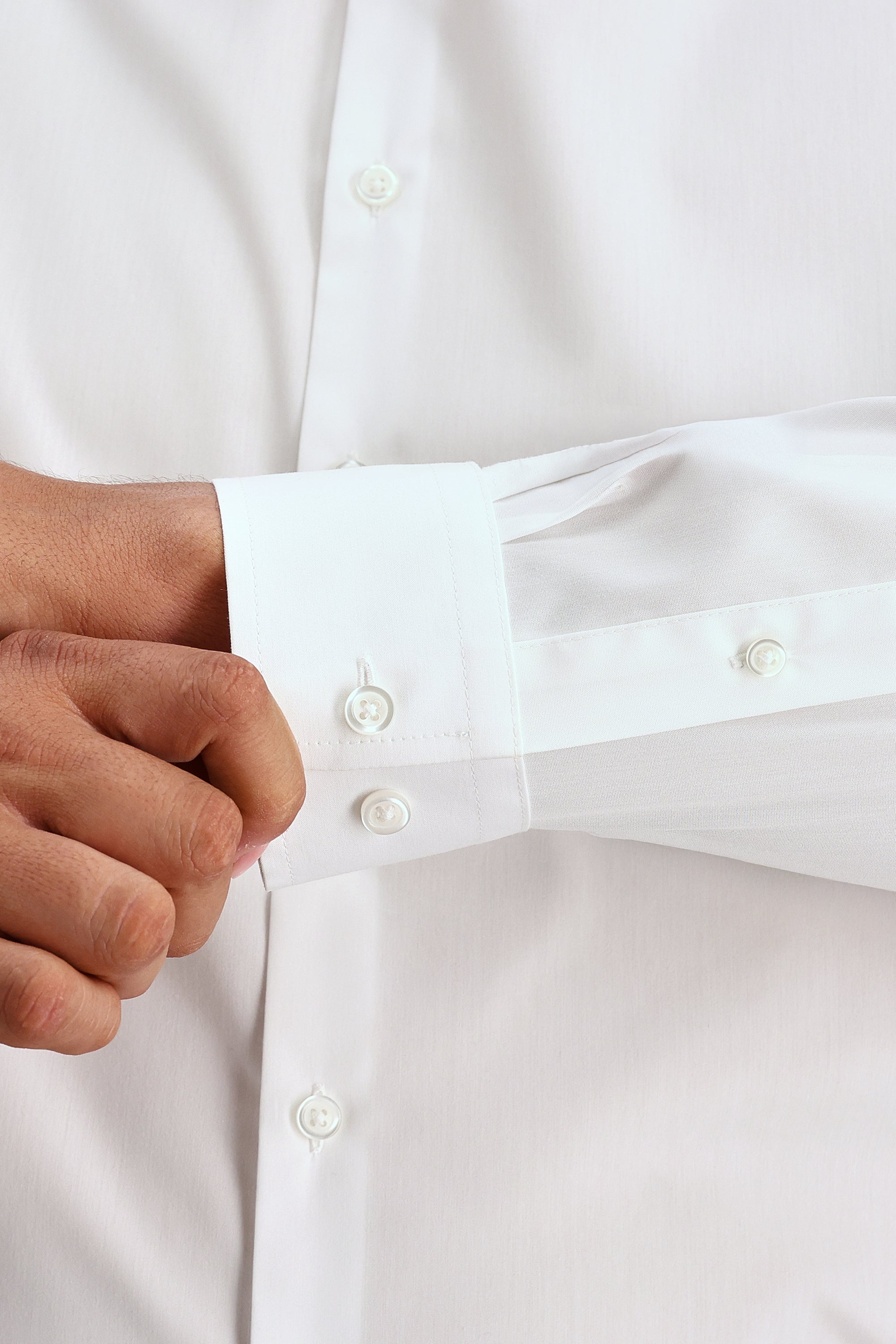 Big & Tall Wrinkle Free Classic Fit Dress Shirt - color_white#color_white