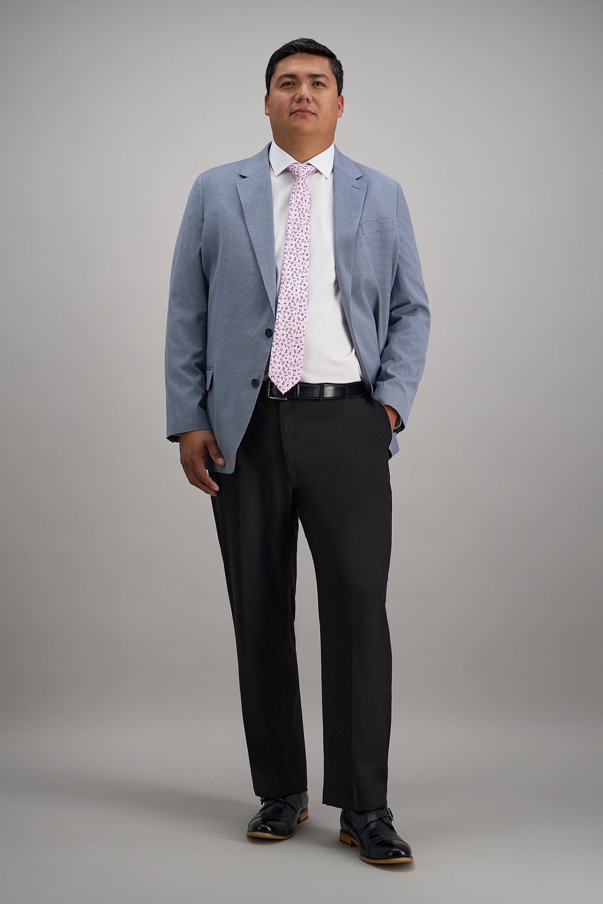 Big & Tall Wrinkle Free Classic Fit Dress Shirt - color_white#color_white