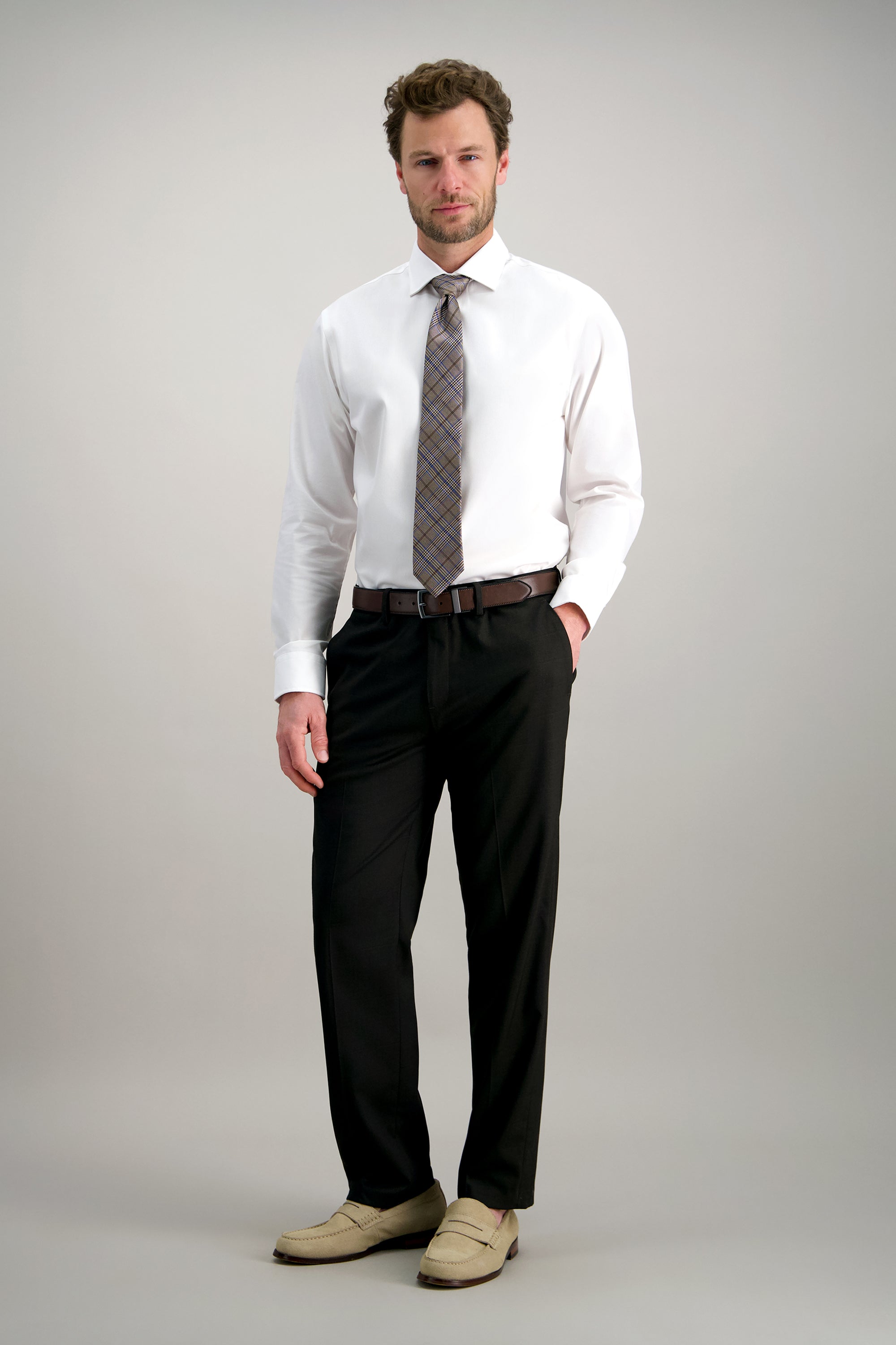 J.M. Haggar Wrinkle Free Twill Dress Shirt
