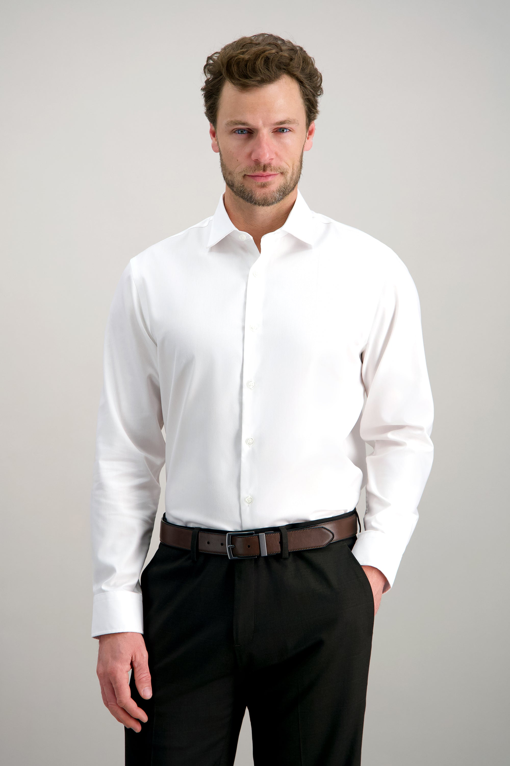 J.M. Haggar Wrinkle Free Twill Dress Shirt