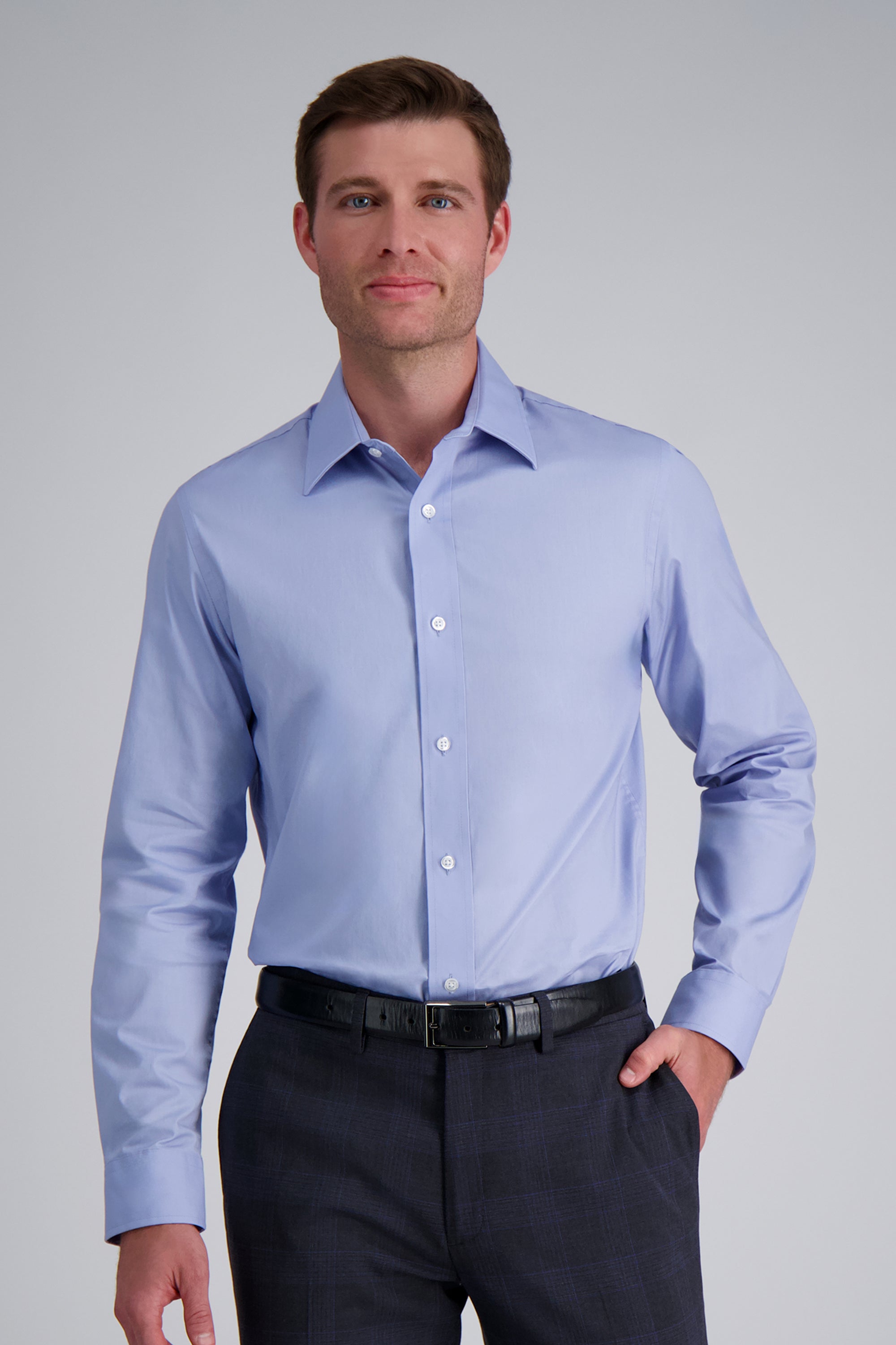 Premium Comfort Dress Shirt - Light Blue | Haggar.com