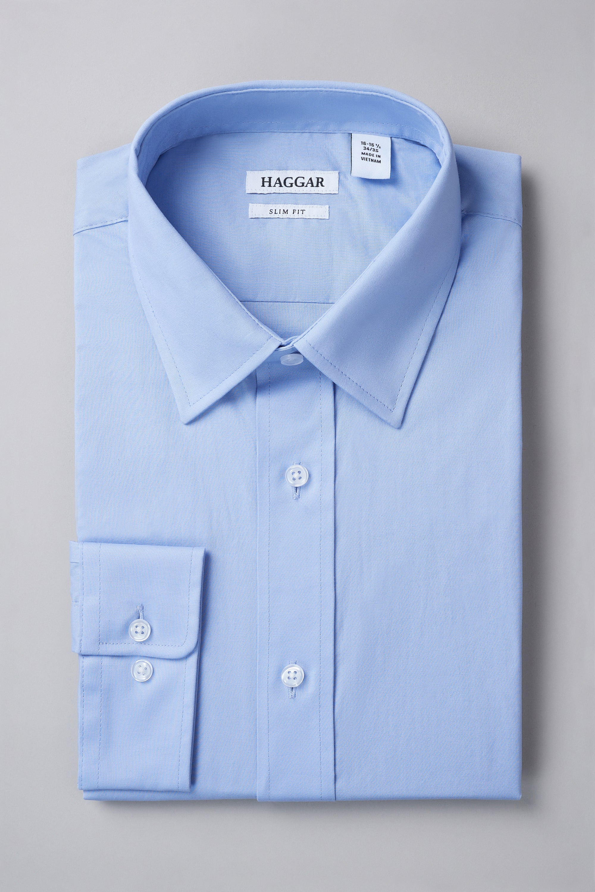 Haggar Premium Comfort Dress Shirt in Light Blue | Size: 17-17.5 X 32/33 Haggar Premium Comfort Dress Shirt in Light Blue | Size: 17-17.5 X 32/33