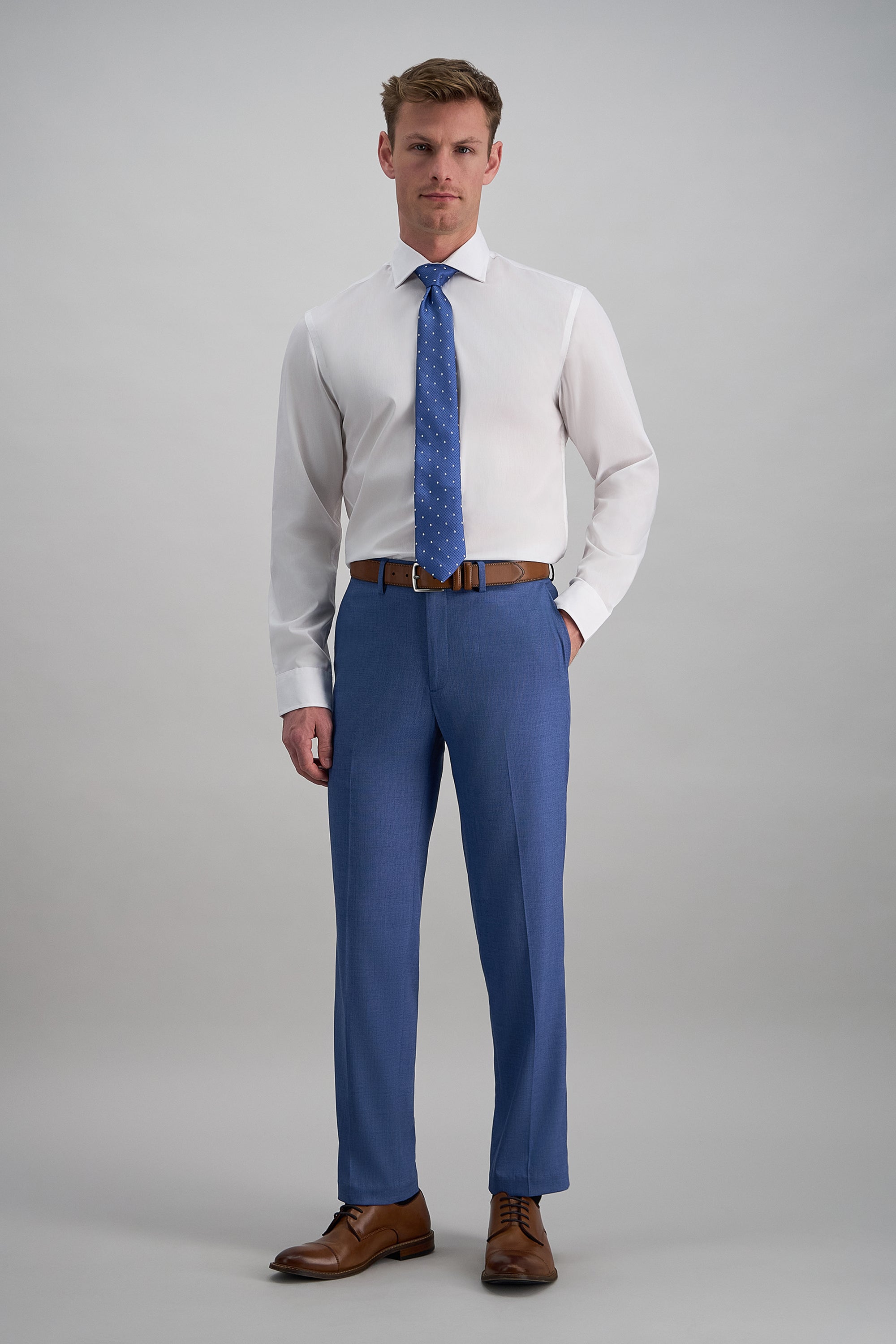 Wrinkle Free Slim Fit Dress Shirt - Haggar.com#color_white