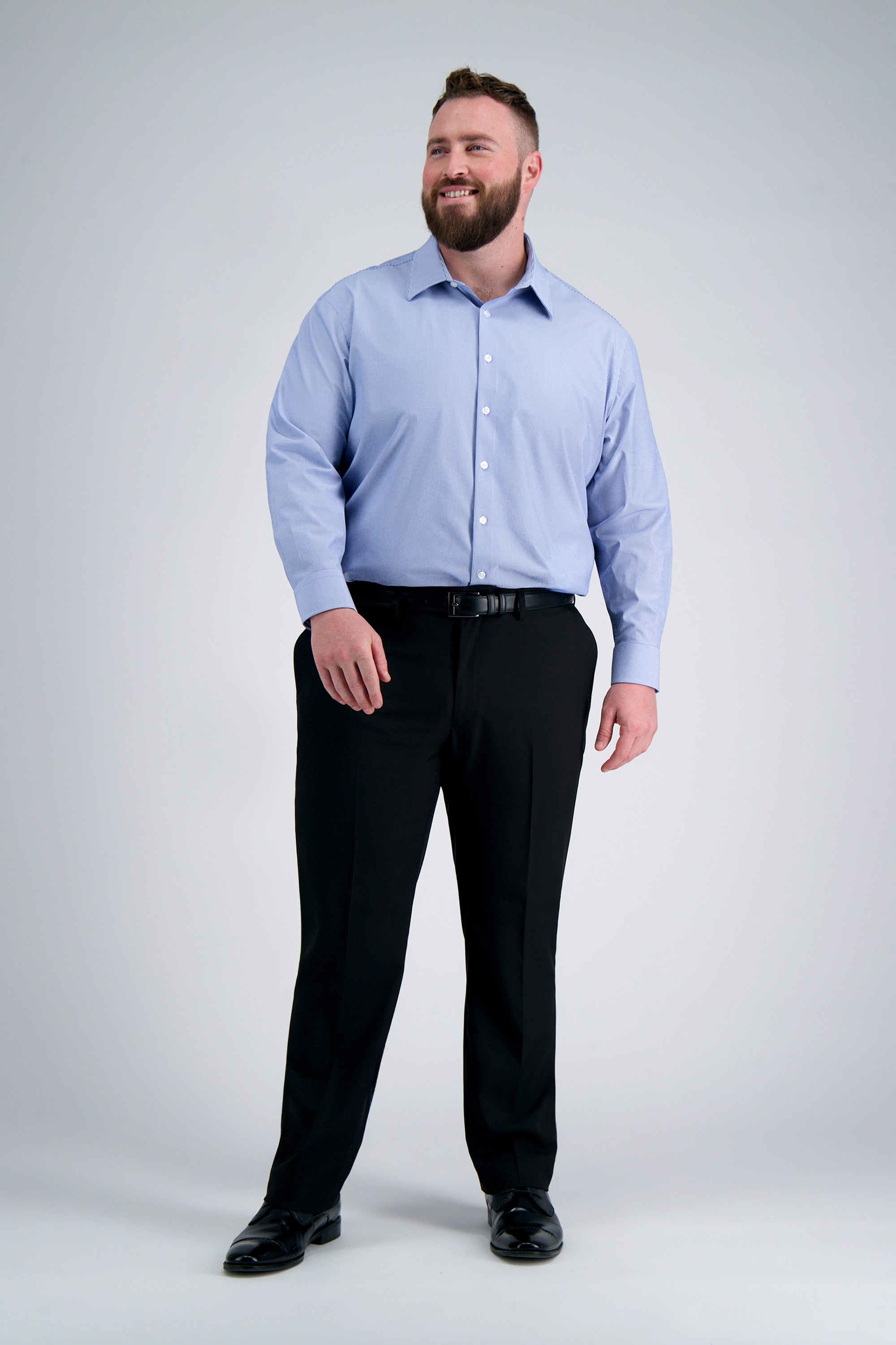 Smart Wash® Big Dress Shirt - Indigo, , hi-res#color_indigo