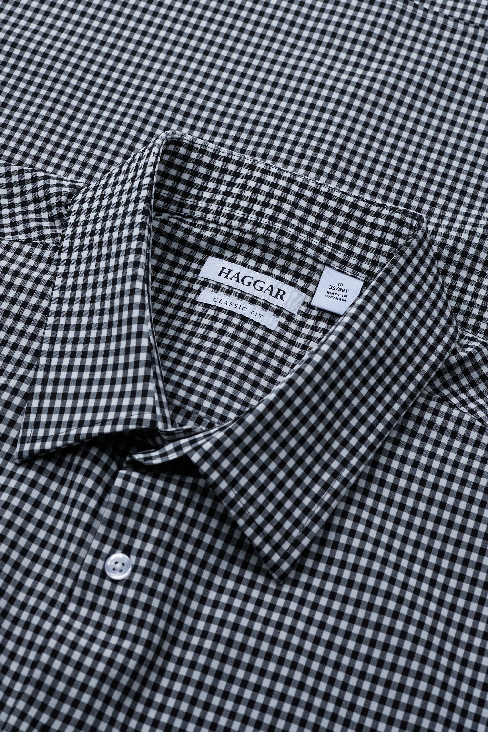 Big Smart Wash® Dress Shirt - Black Check, , hi-res