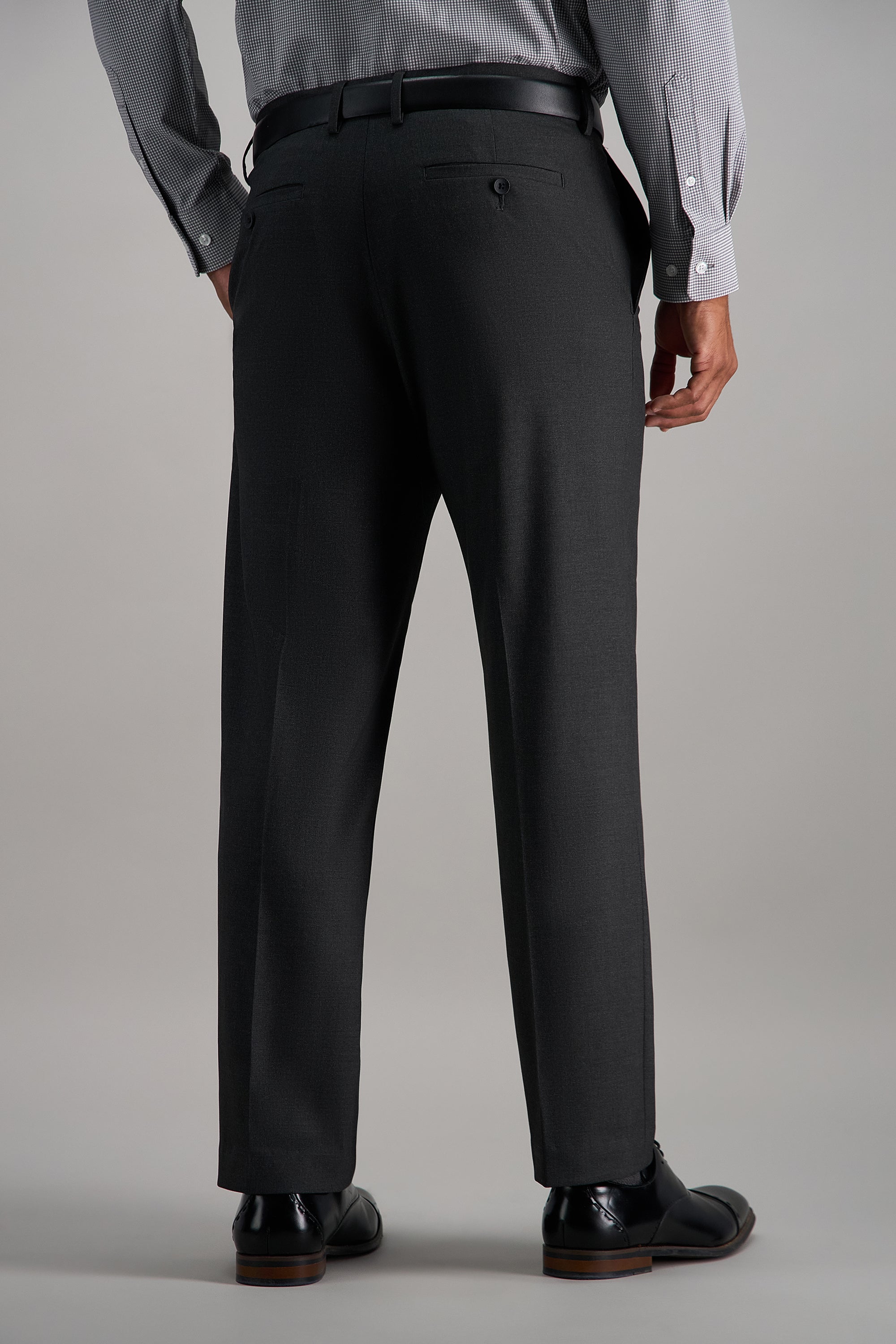 J.M. Haggar Premium Stretch Suit Pant - Flat Front, , hi-res#color_dark heather grey