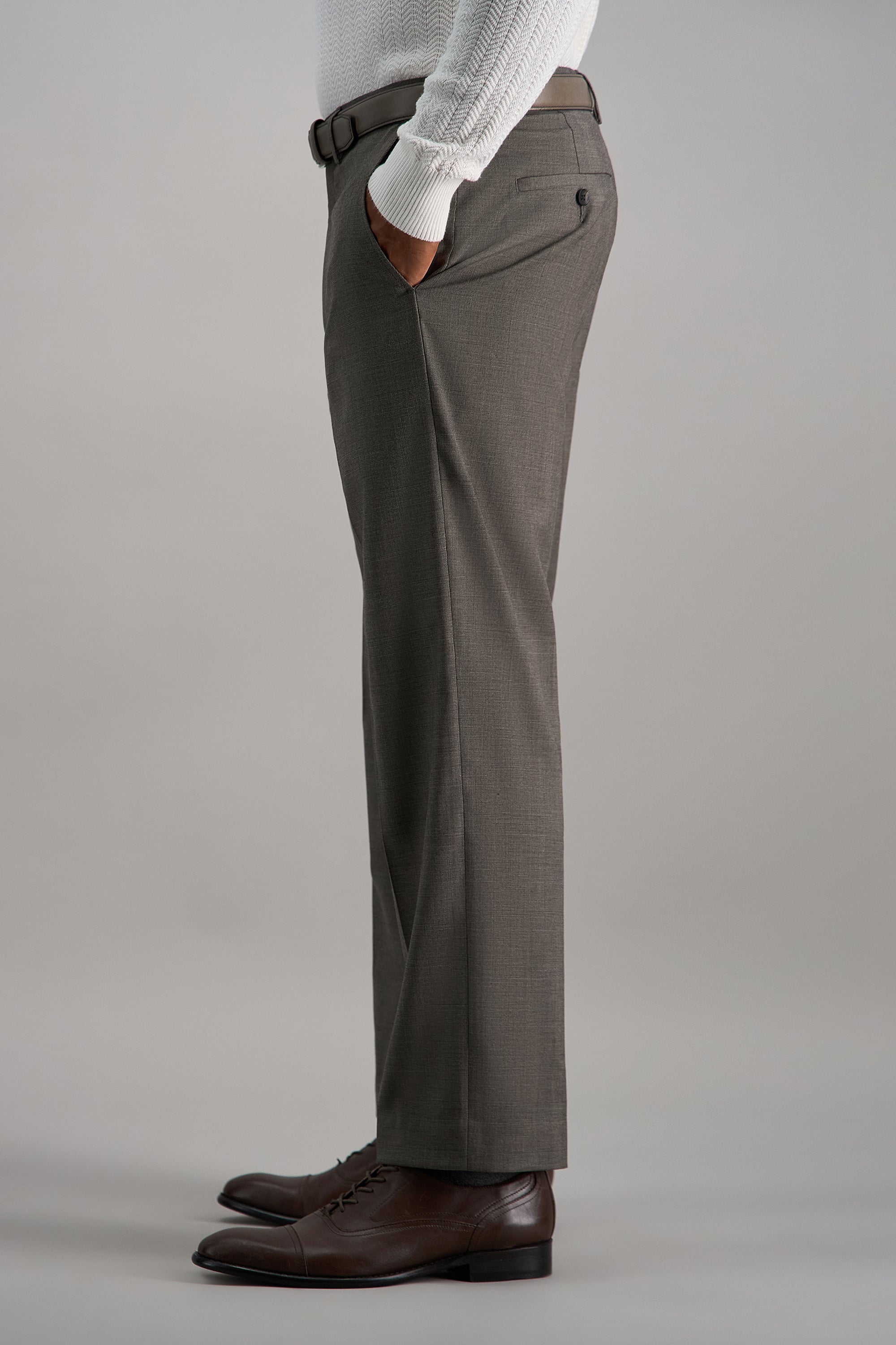 J.M. Haggar Medium Glen Plaid Suit Pant, , hi-res#color_medium taupe