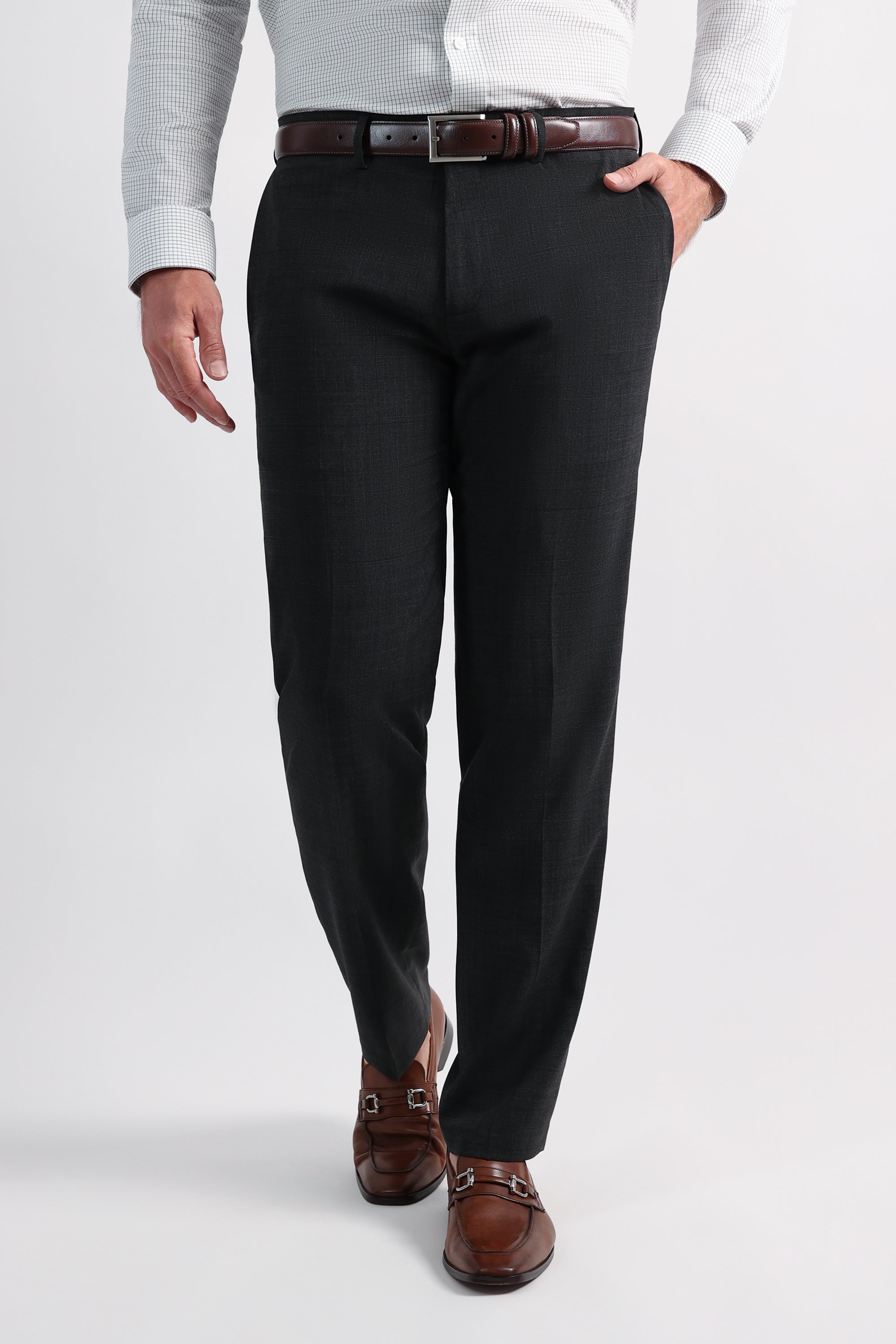 J.M. Haggar Wool Windowpane Suit Pant, , hi-res