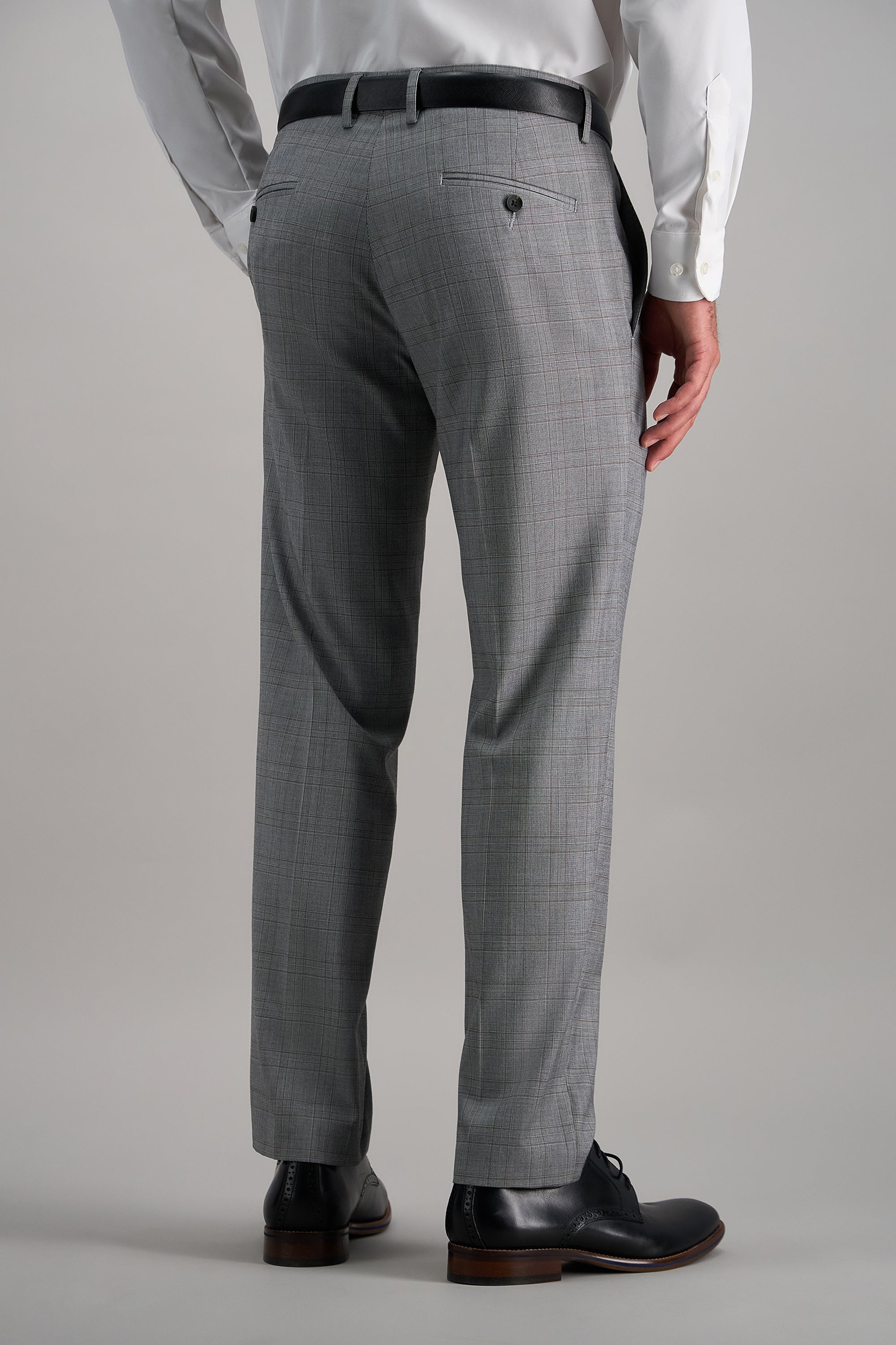 J.M. Haggar Glen Plaid Sharkskin Suit Pant, , hi-res#color_grey