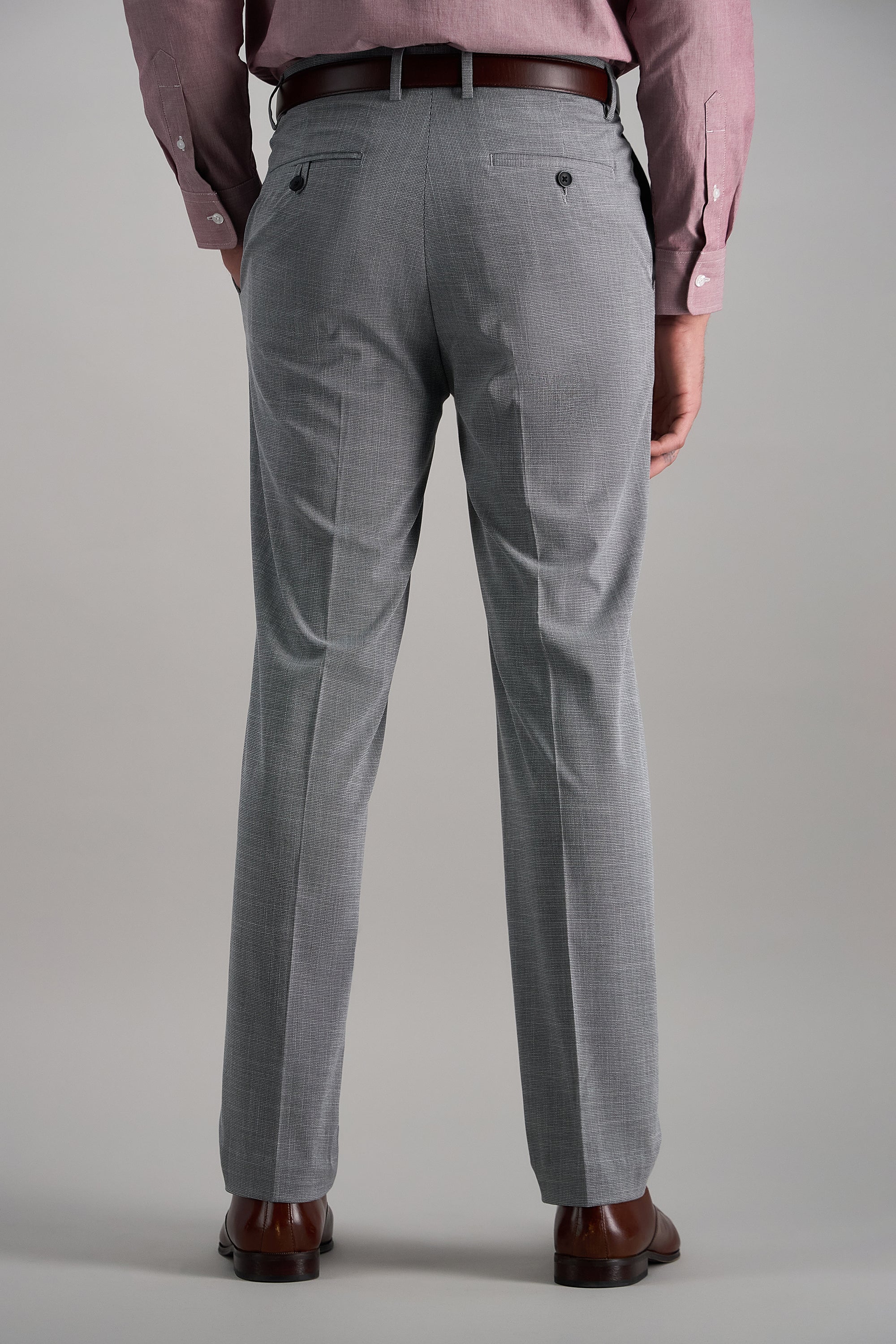 J.M. Haggar Micro Houndstooth Suit Pant - Haggar.com#color_med grey