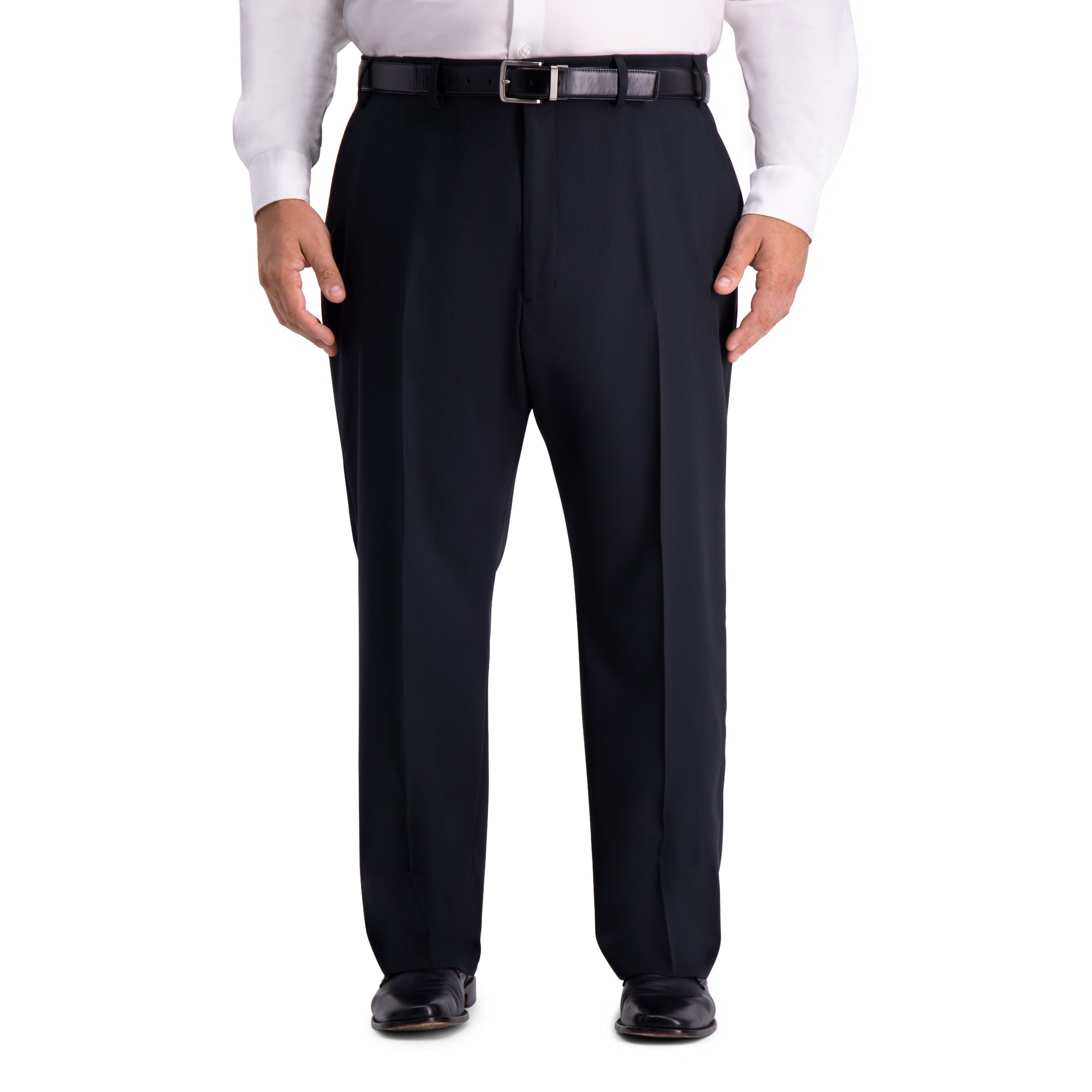 Haggar Big & Tall Active Series Herringbone Suit Pants in Midnight