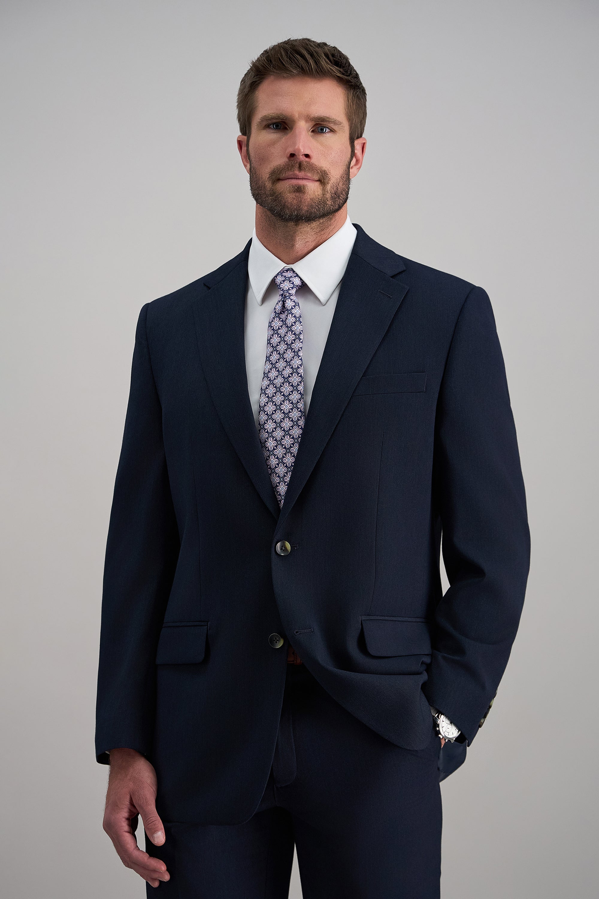 J.M. Haggar Herringbone Windowpane Suit Separates