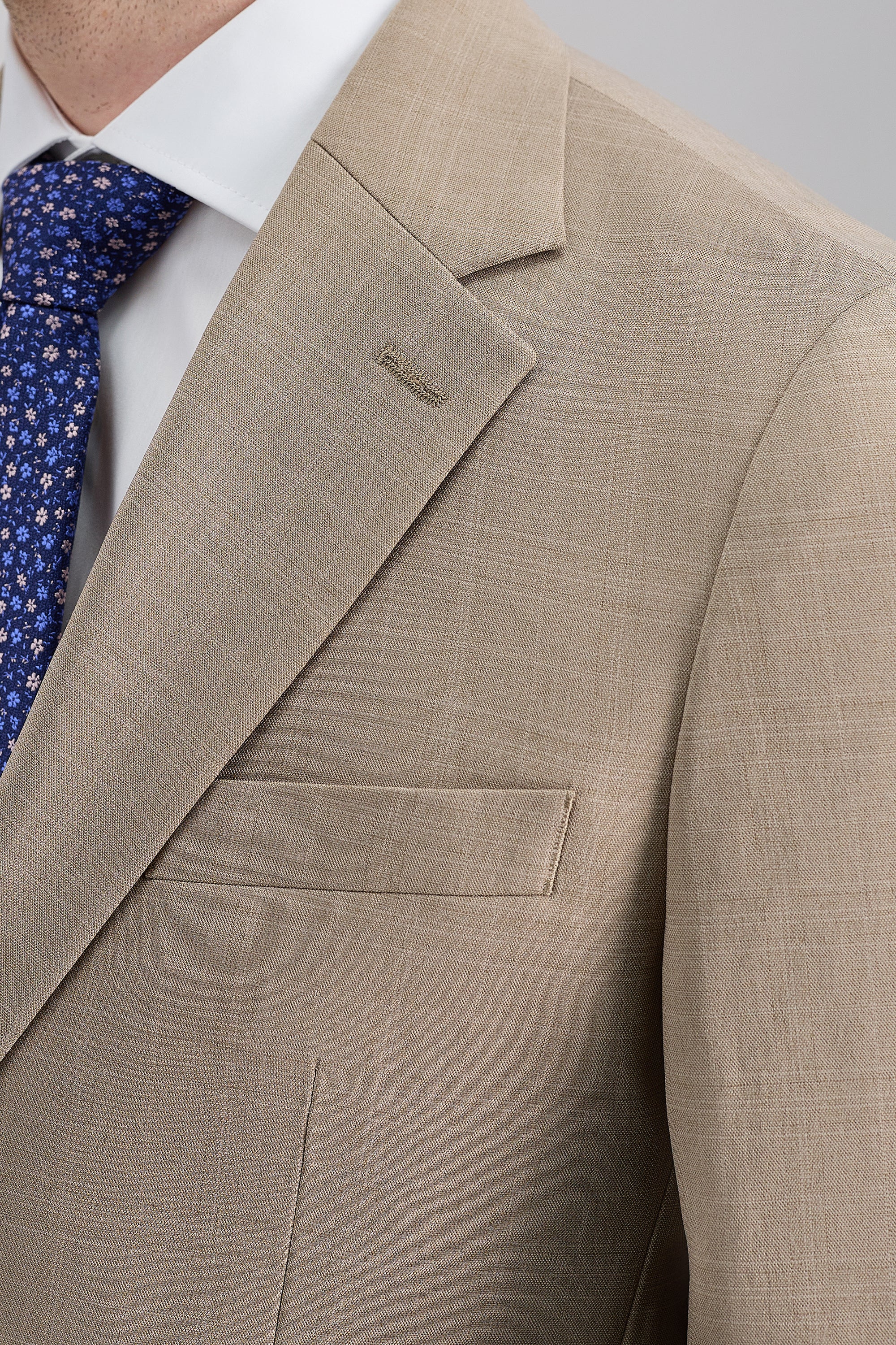 Smart Wash® Repreve® Tonal Plaid Suit Jacket - Haggar.com#color_taupe