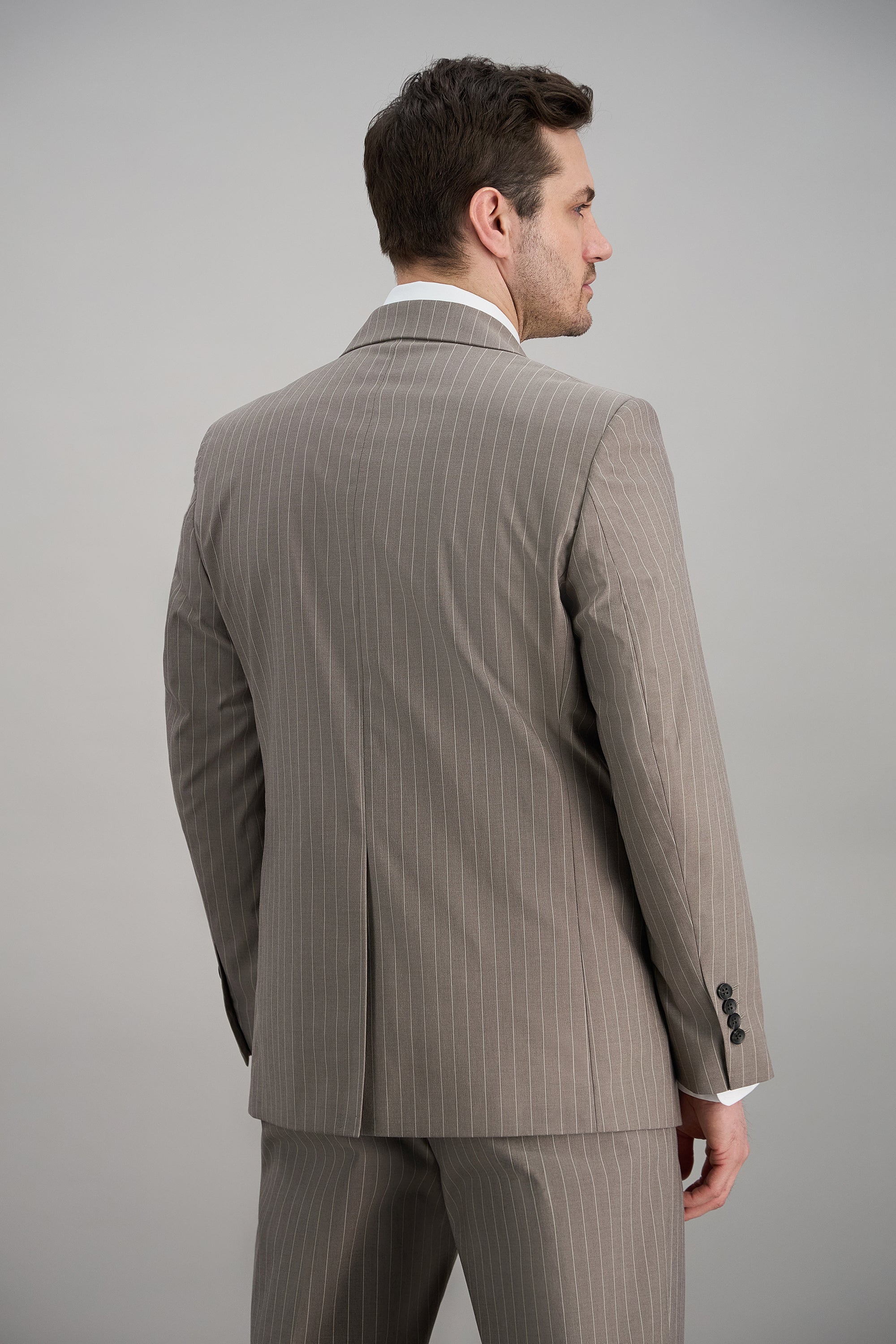 J.M. Haggar™ Premium Stretch Pin Stripe Suit Jacket - Haggar.com#color_medium taupe