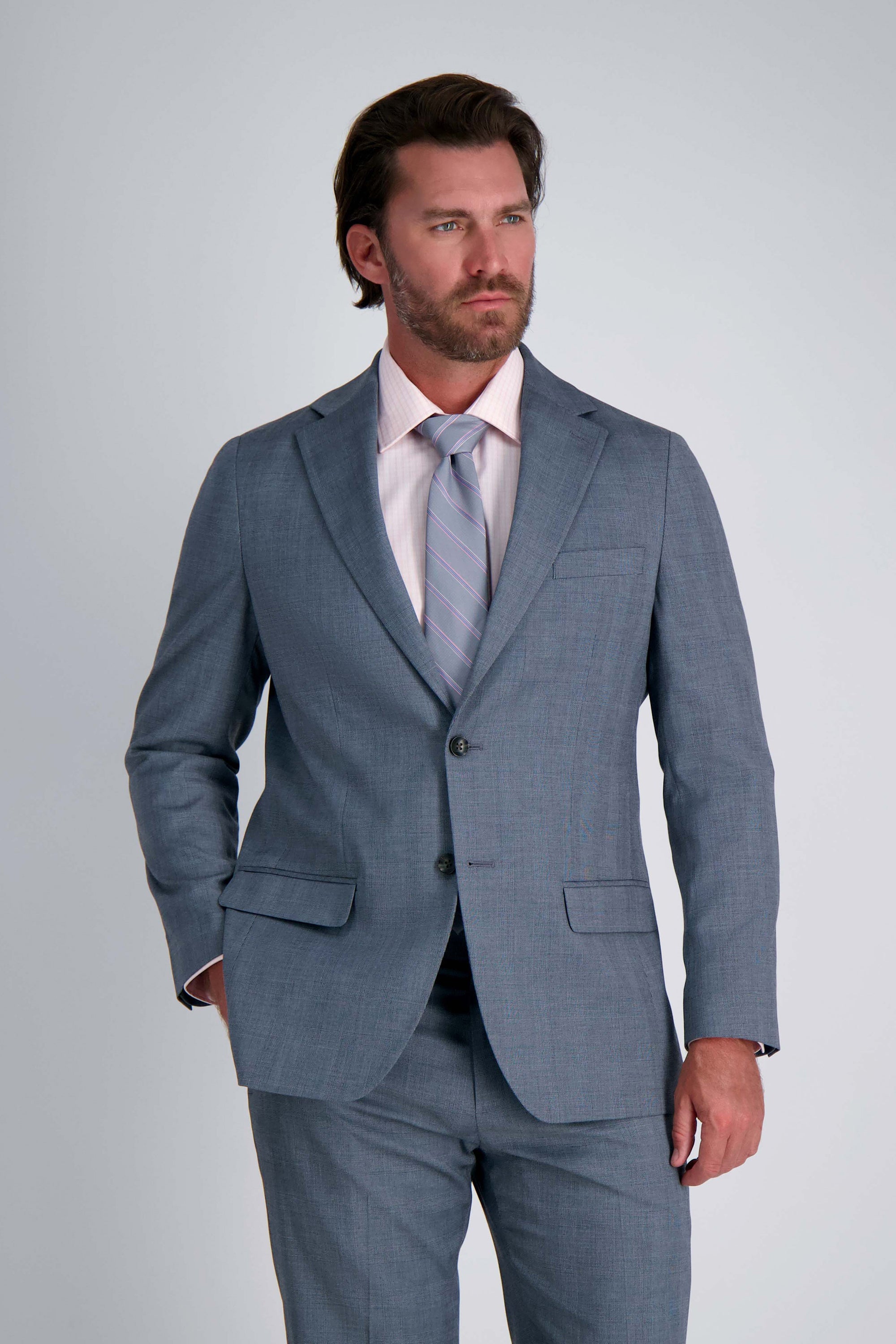 J.M. Haggar Medium Glen Plaid Suit Jacket, , hi-res