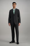 J.M. Haggar Wool Windowpane Suit Separates #color_black / charcoal