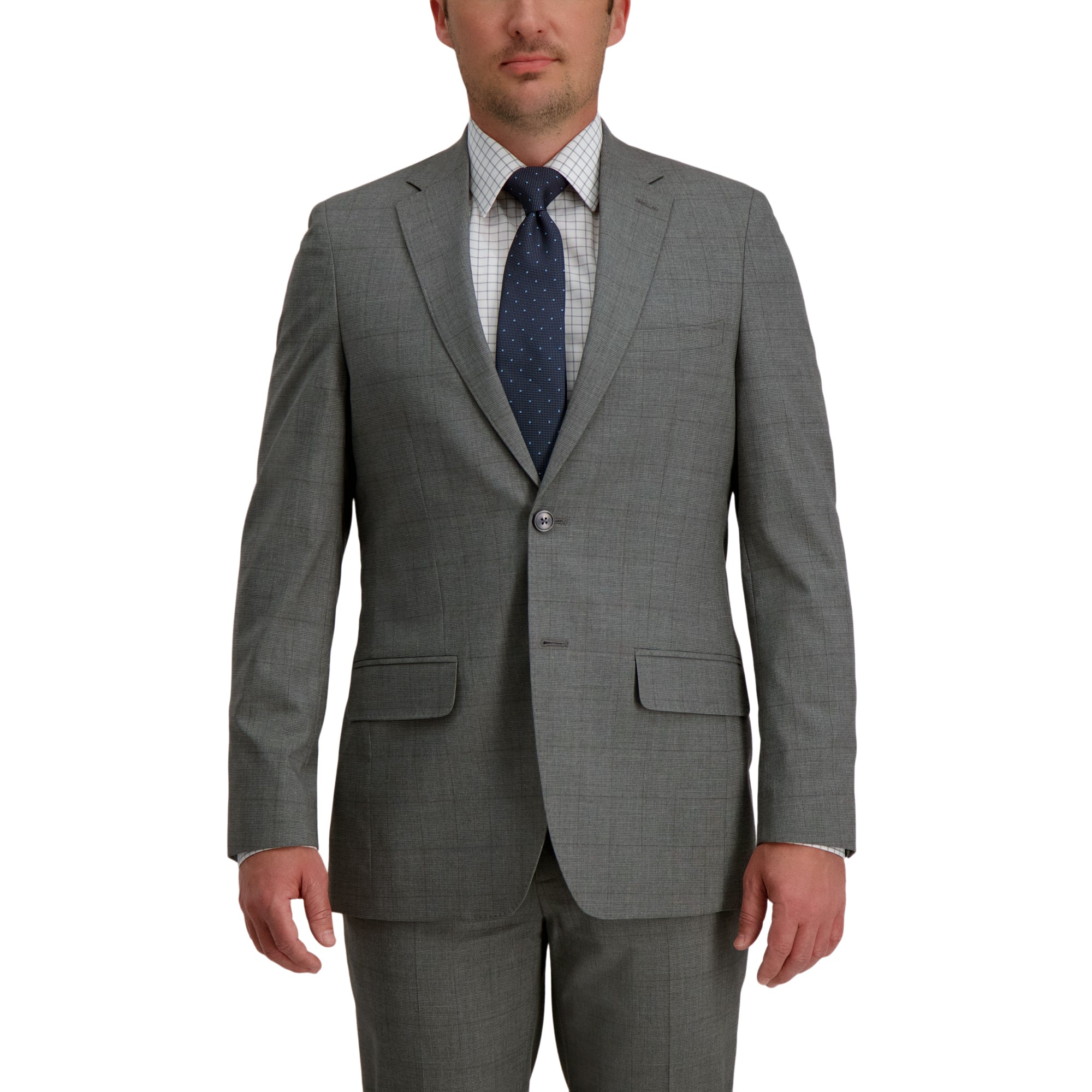 J.M. Haggar Glen Plaid Windowpane Suit Jacket, , hi-res