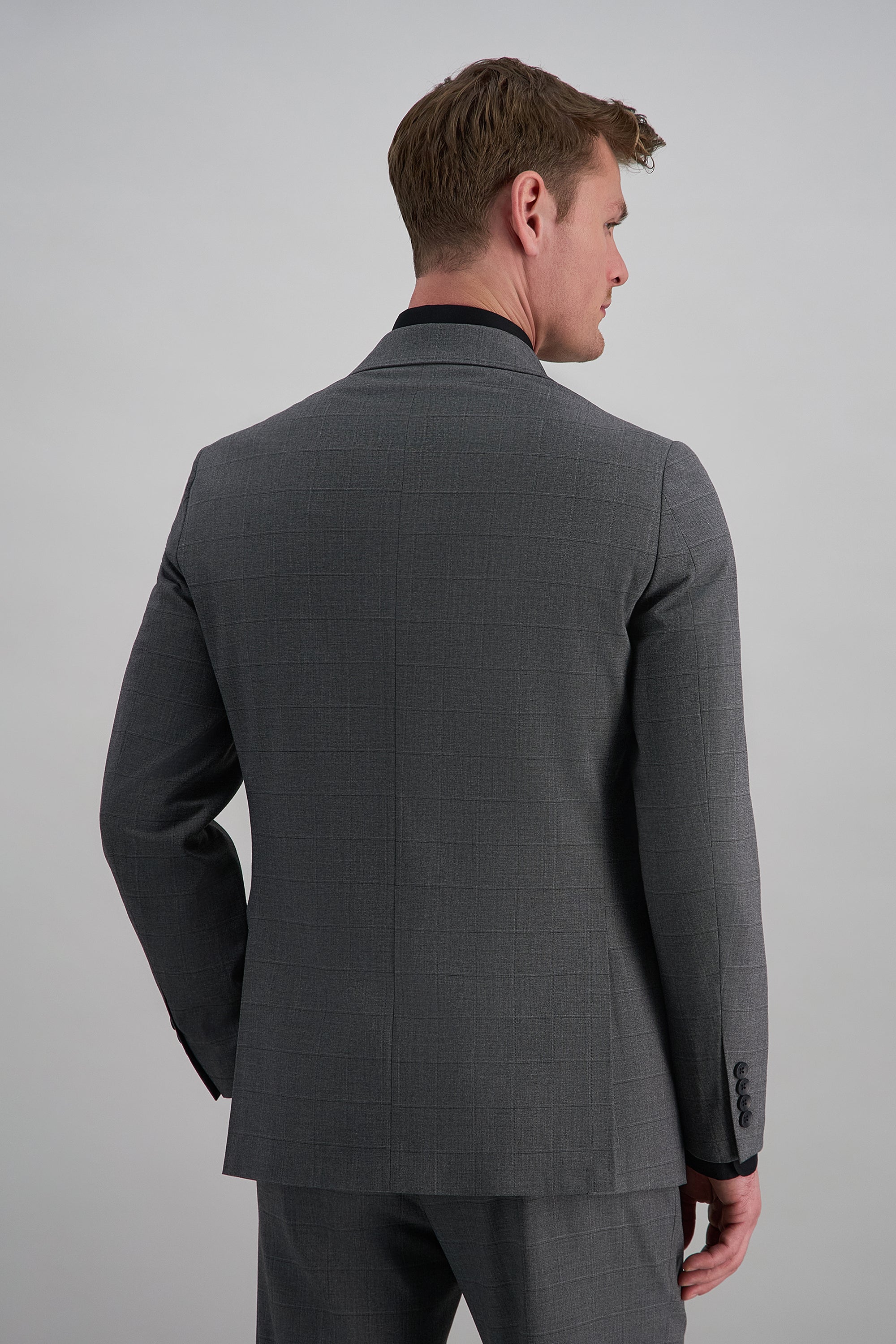 J.M. Haggar™ Sharkskin Windowpane Suit Jacket - Haggar.com#color_med grey