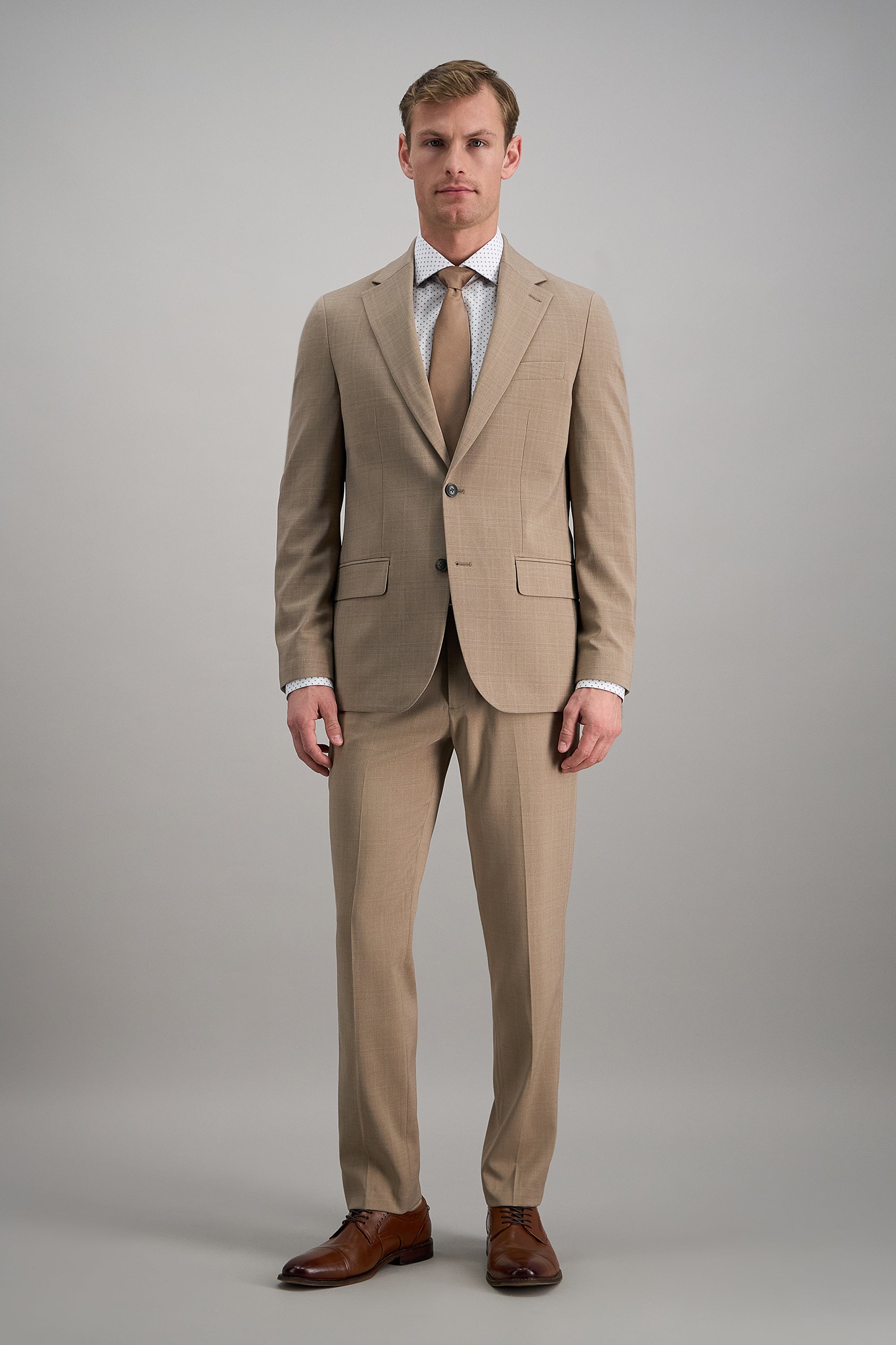 Smart Wash® Tonal Plaid Suit Separates - Haggar.com#color_taupe