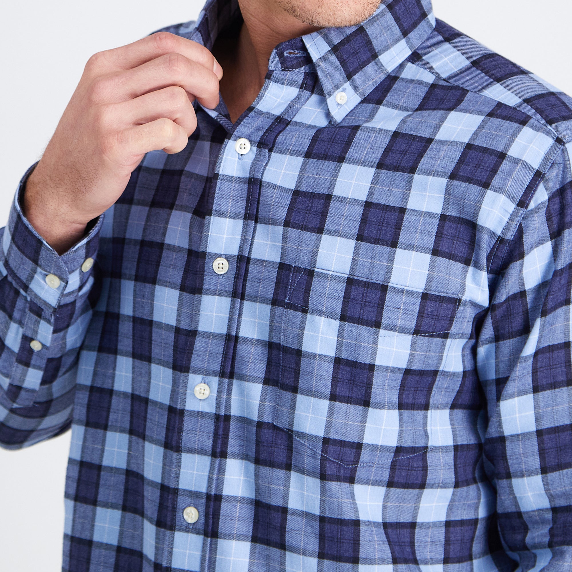 Windowpane Heather Plaid Shirt, , hi-res