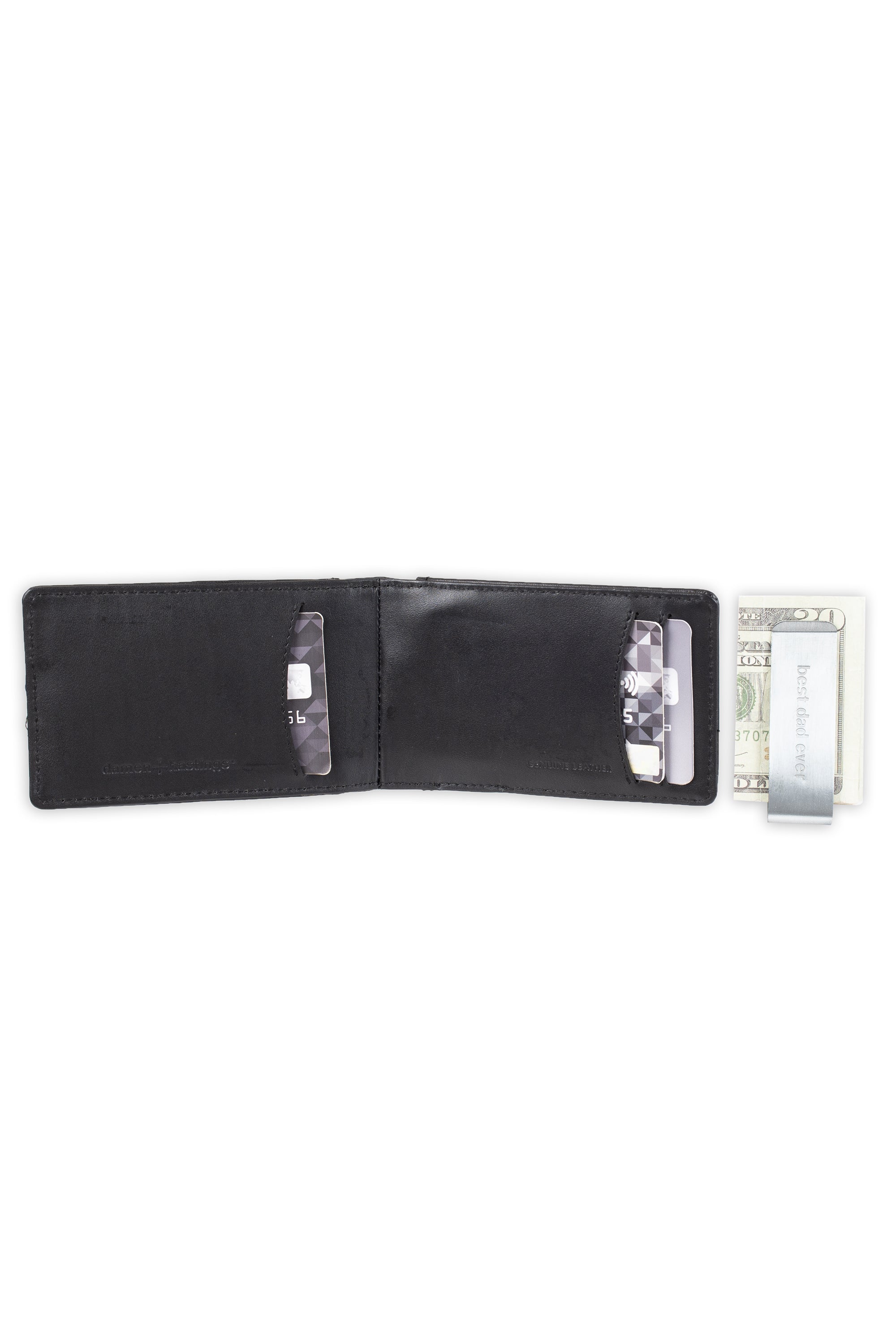 RFID Bifold Wallet with Removable Money Clip - Best Dad Ever Engraving, , hi-res
