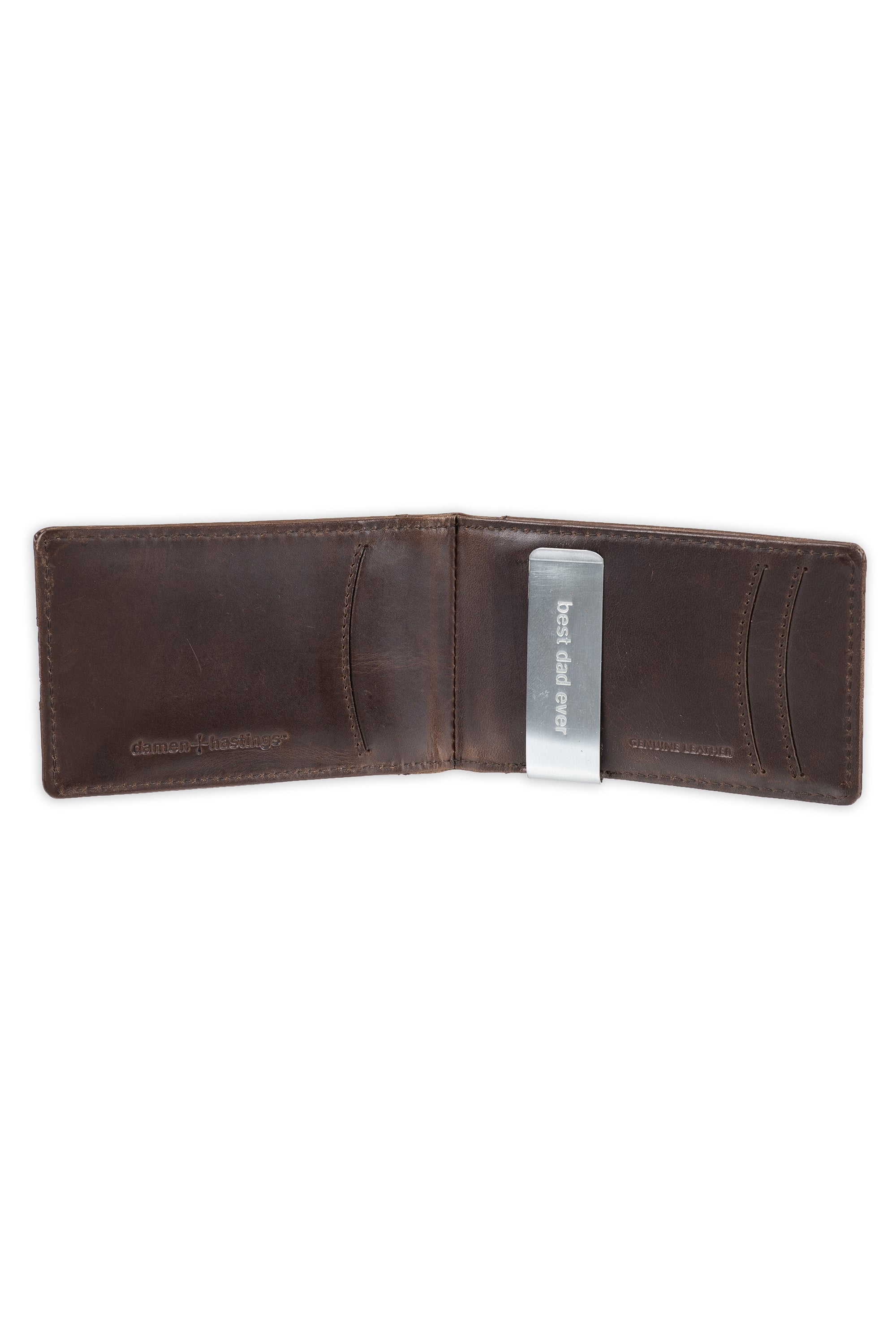 RFID Bifold Wallet with Removable Money Clip - Best Dad Ever Engraving, , hi-res