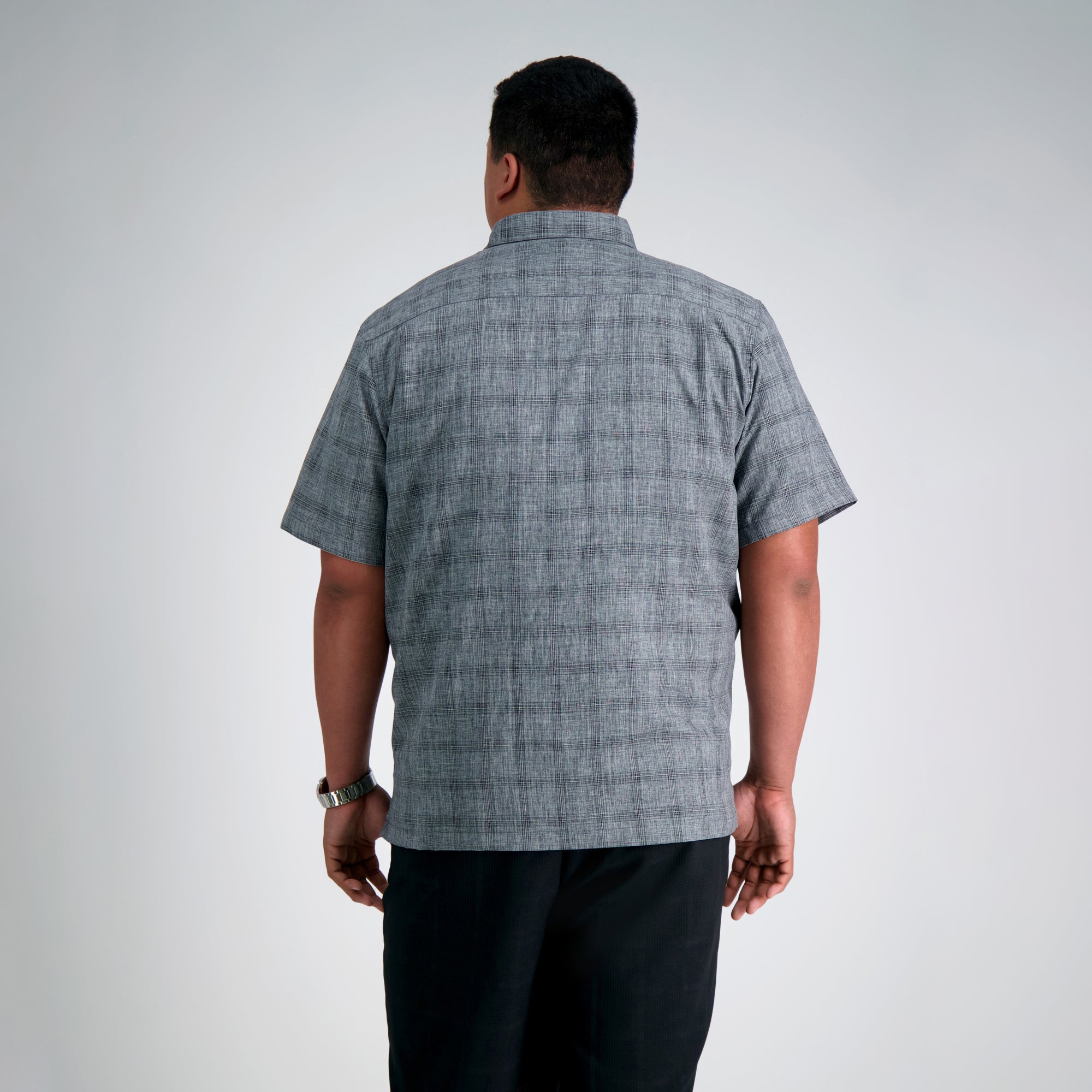 Big & Tall Microfiber Plaid Shirt, , hi-res