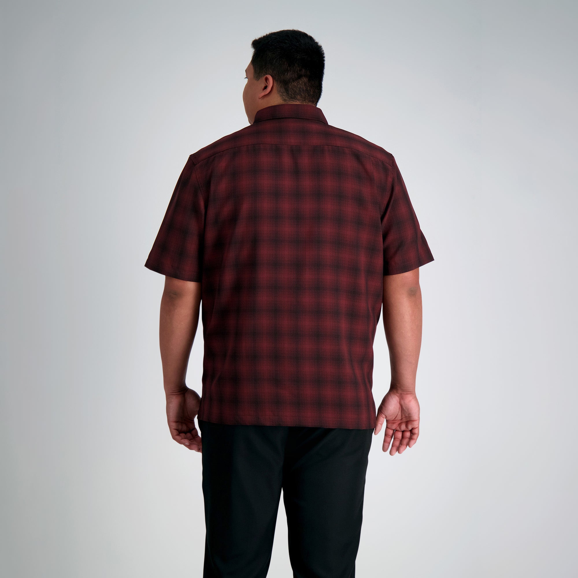 Big & Tall Microfiber Plaid Shirt, , hi-res