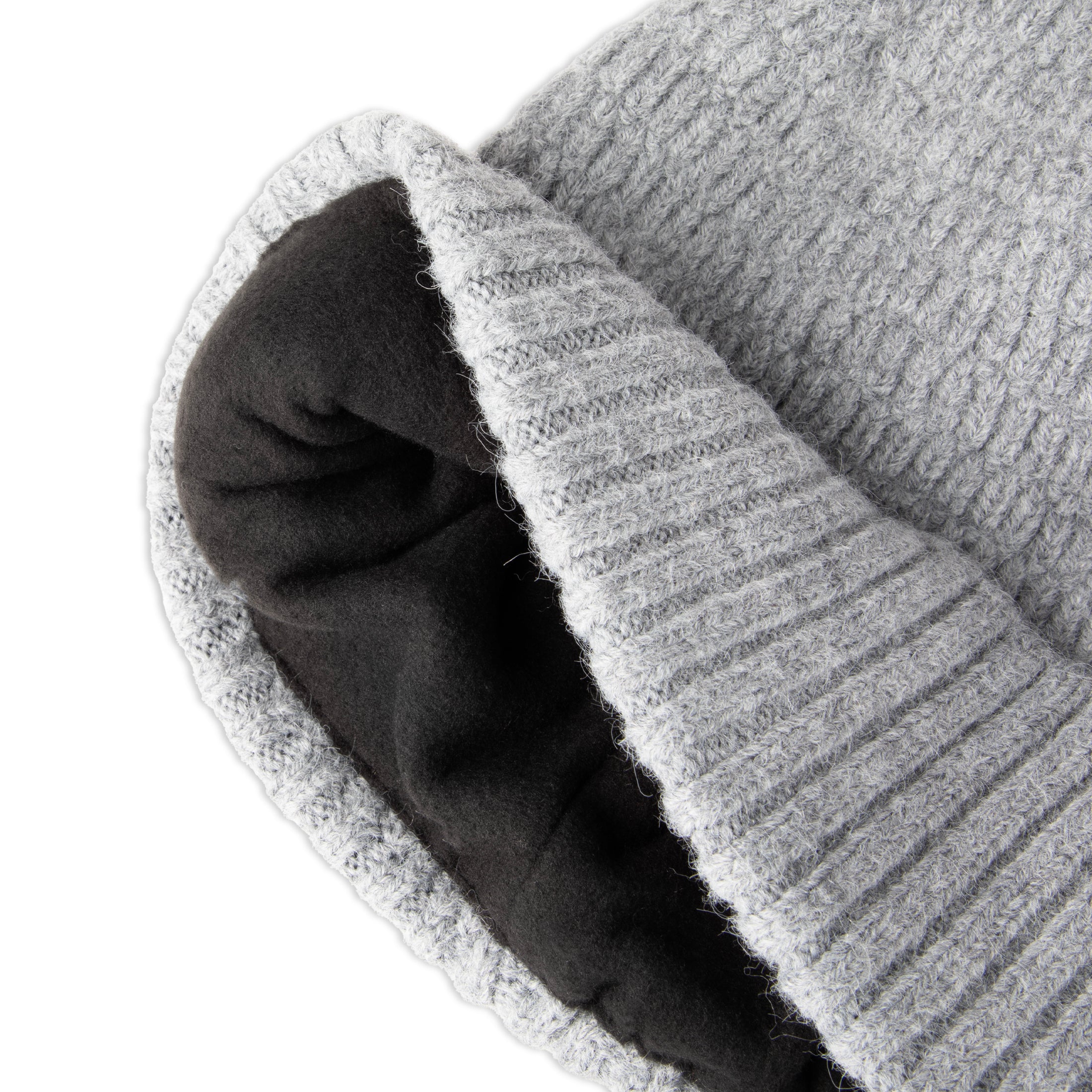 Heathered Micro Cable Crown Beanie - Graphite