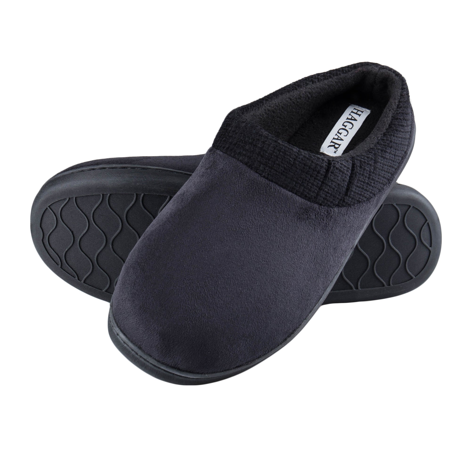 Microsuede Contrast Clog - Black