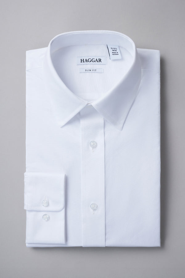 Premium Comfort Dress Shirt - White - Haggar.com#color_white