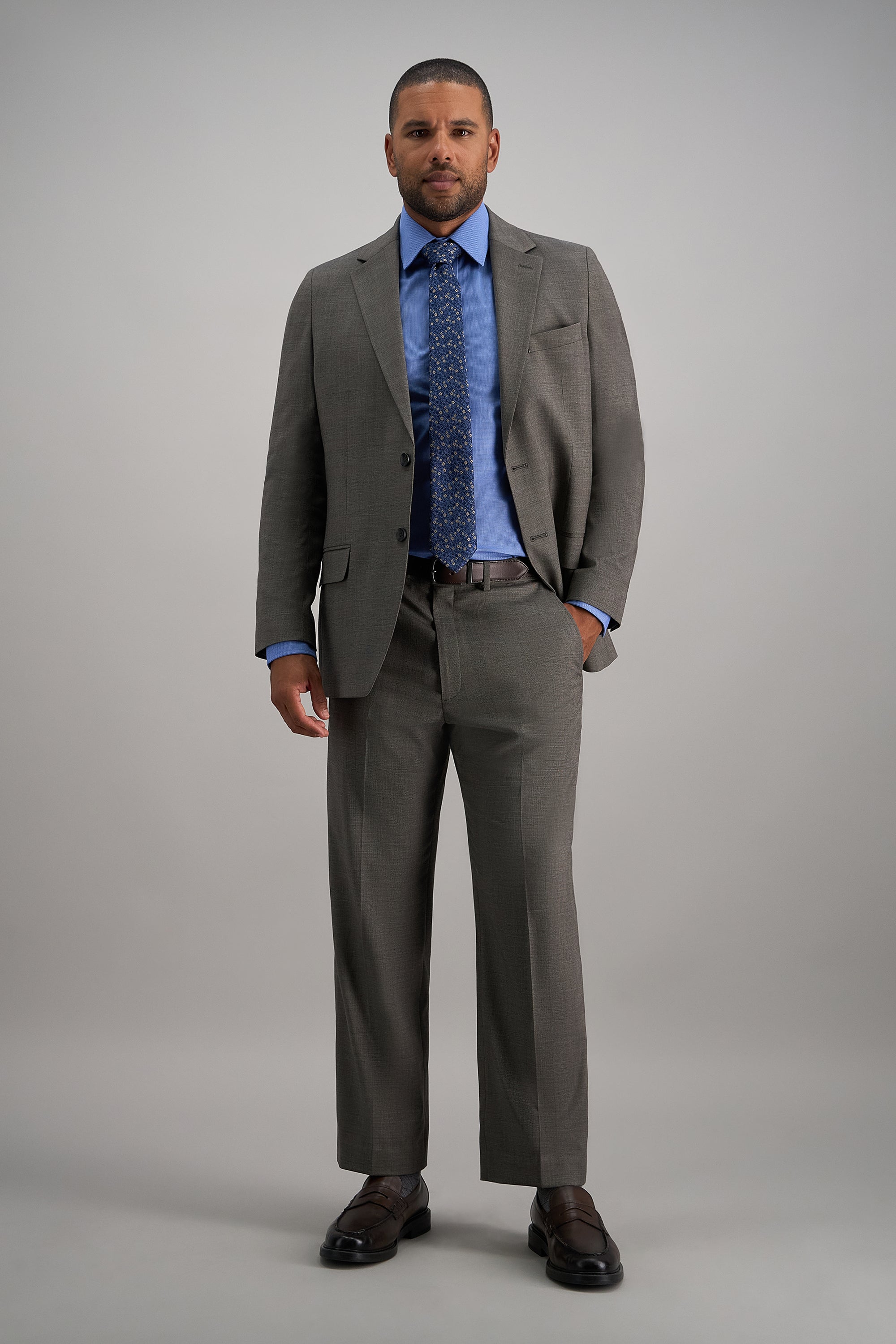 Premium Comfort Dress Shirt - Blue Dobby - Haggar.com