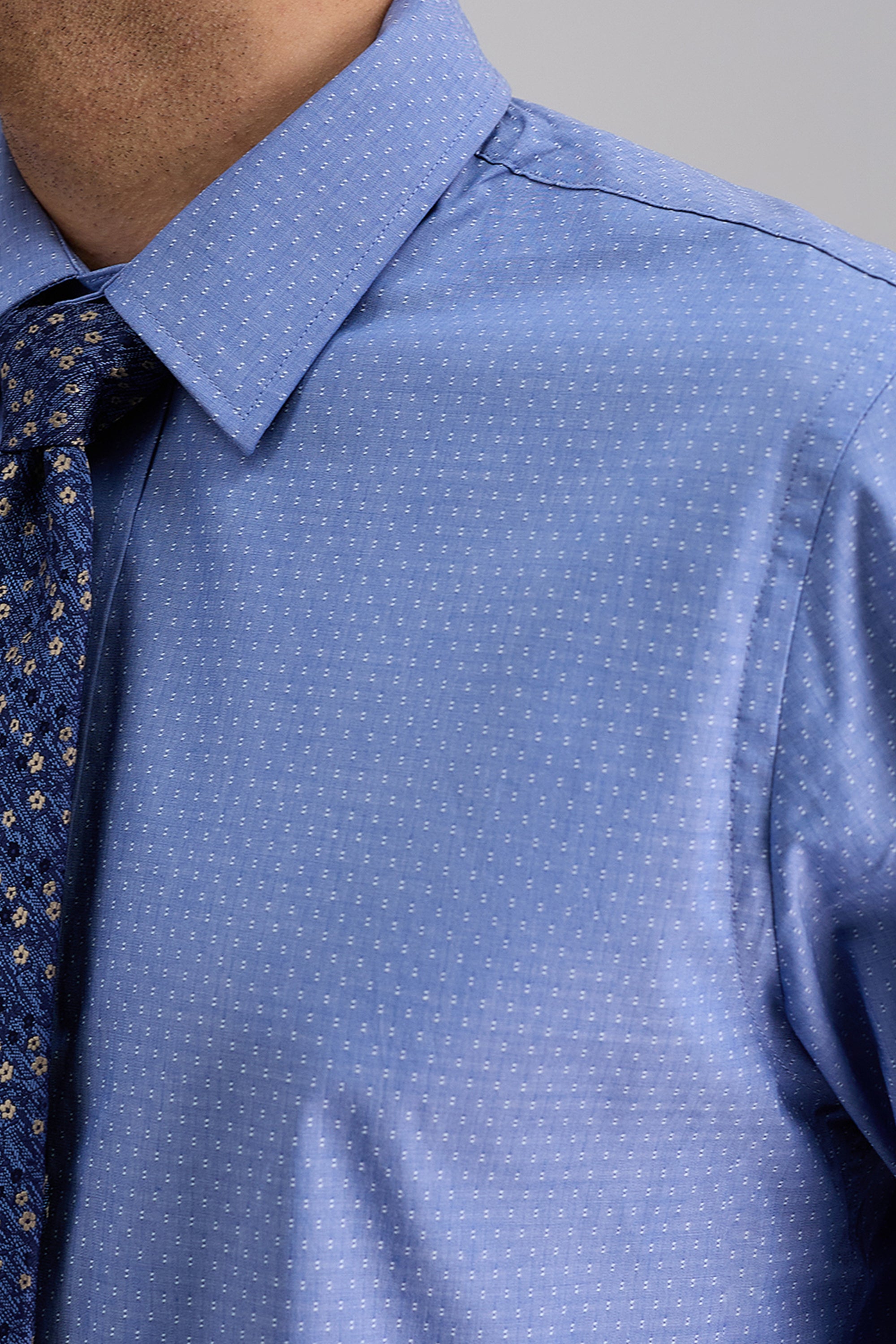 Premium Comfort Dress Shirt - Blue Dobby - Haggar.com