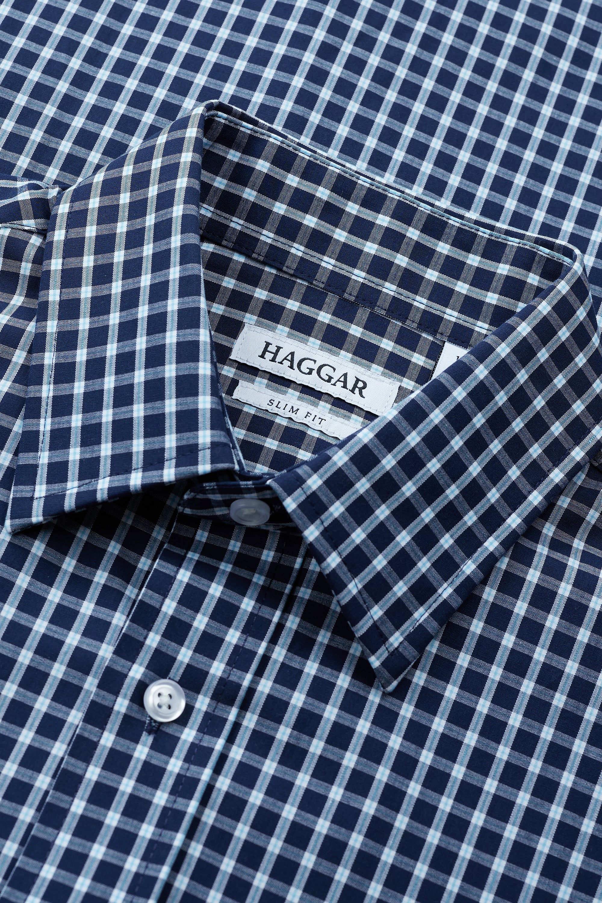 Premium Comfort Dress Shirt - Navy Check, , hi-res