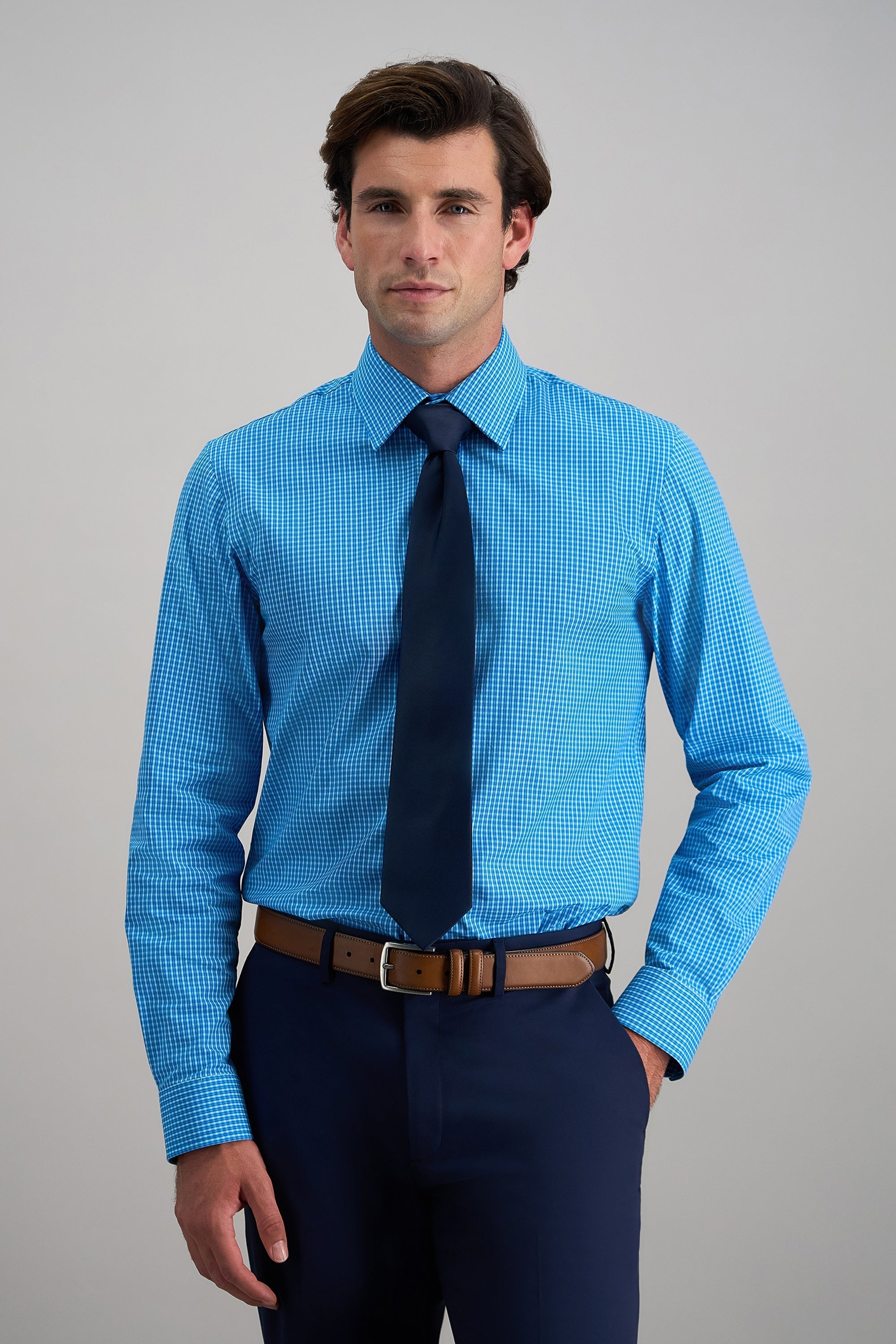 Premium Comfort Dress Shirt - Aqua - Haggar.com