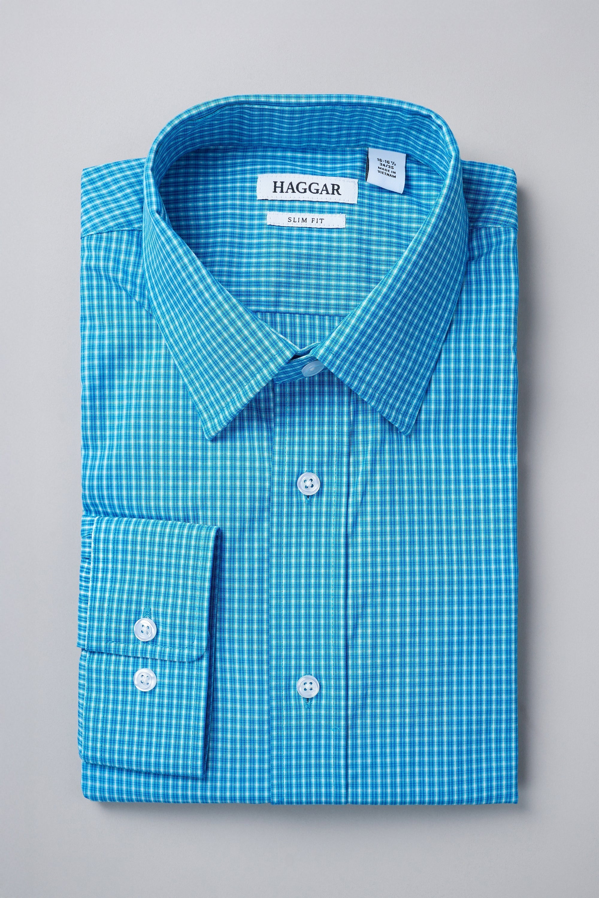 Premium Comfort Dress Shirt - Aqua - Haggar.com