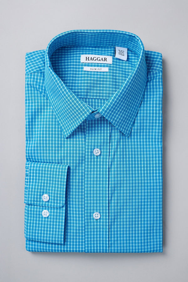 Premium Comfort Dress Shirt - Aqua - Haggar.com#color_turquoise / aqua